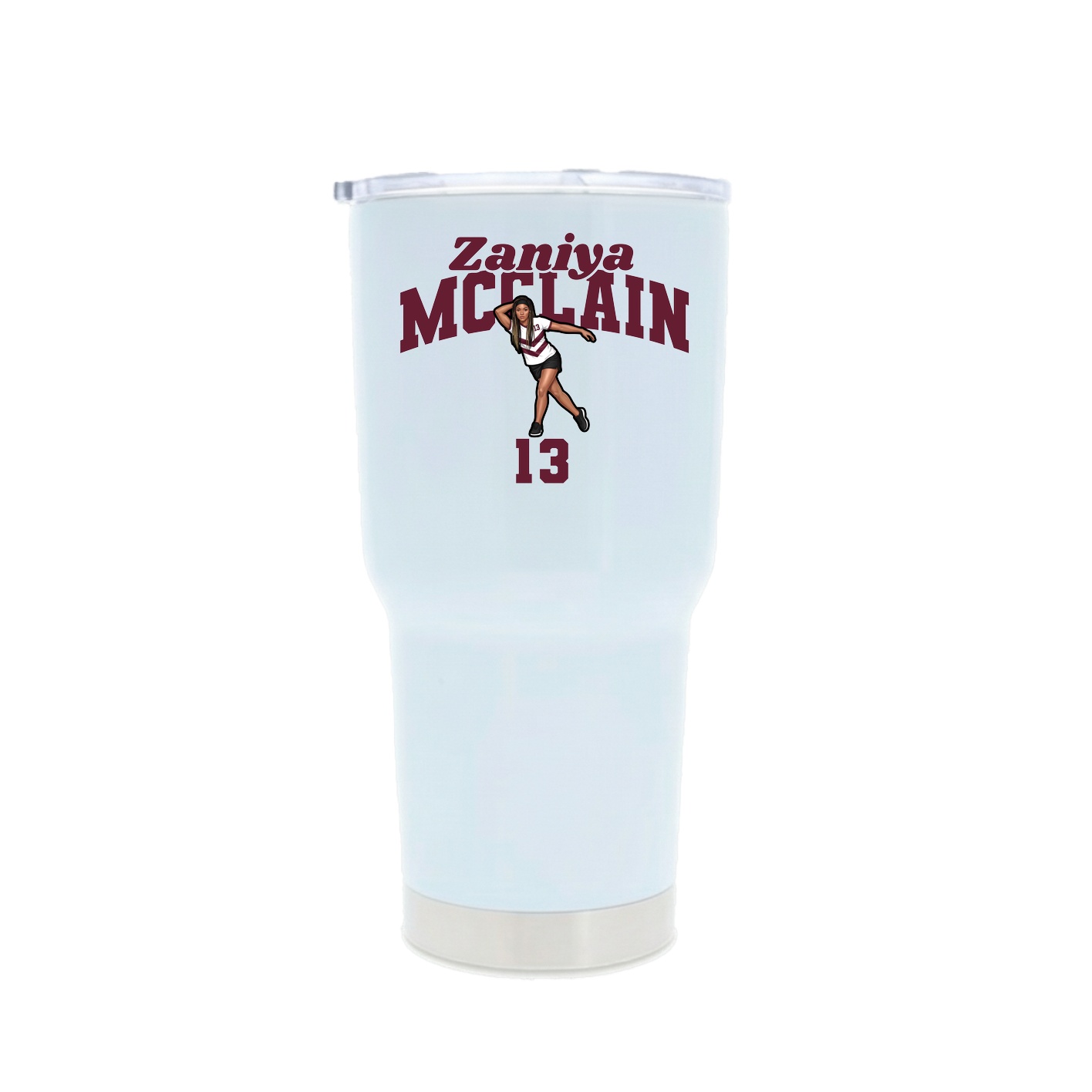 30oz Stainless Steel Tumbler — Signature Arch in White