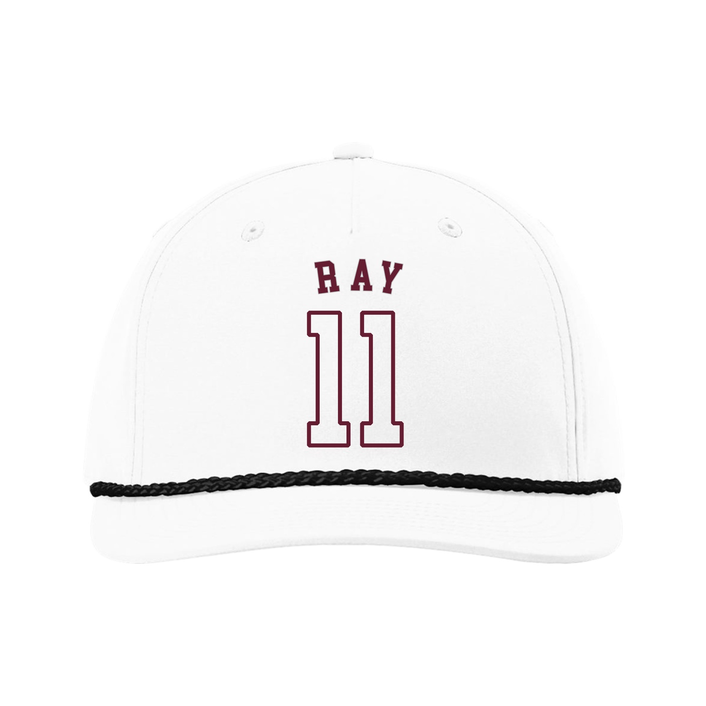 Five-Panel Classic Rope Cap — Shirsey Arch in White