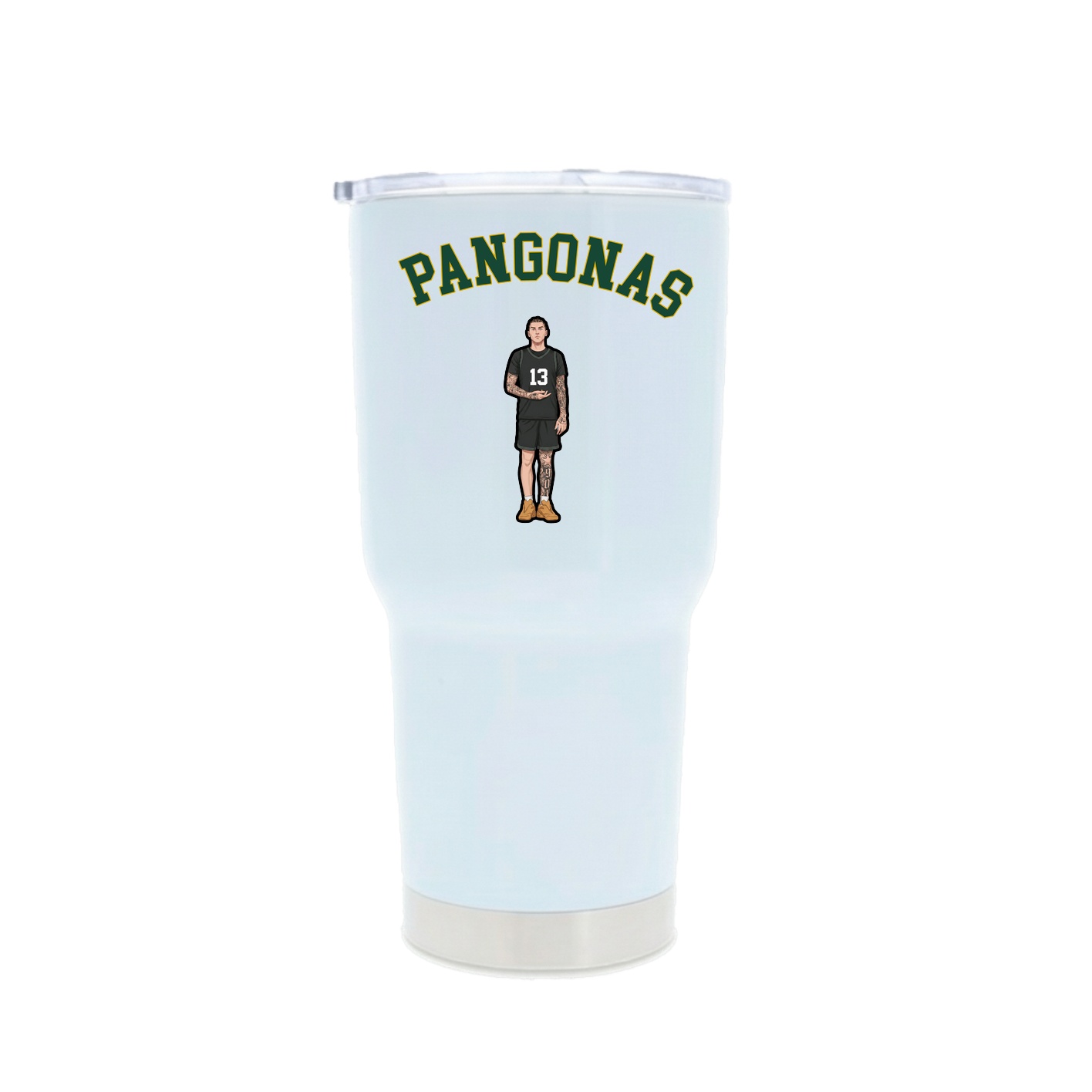 30oz Stainless Steel Tumbler — Shirsey Arch in White