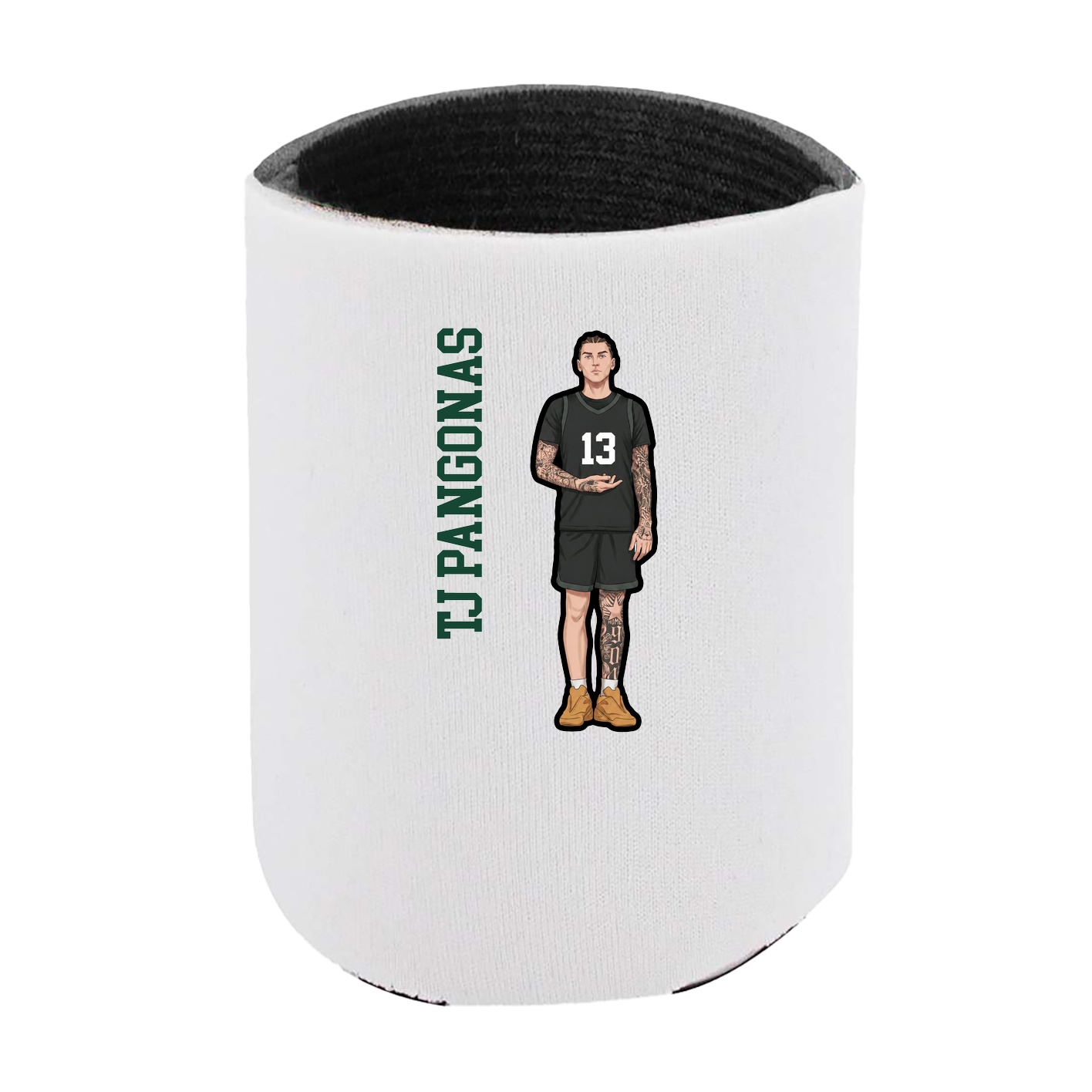 Can Holder — Name Vertical in White