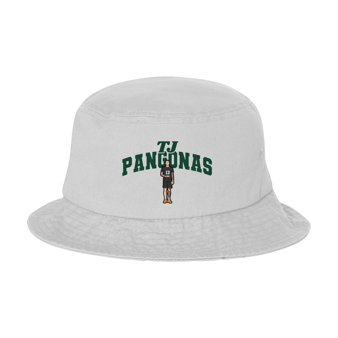 Bucket Cap — Signature Arch in White