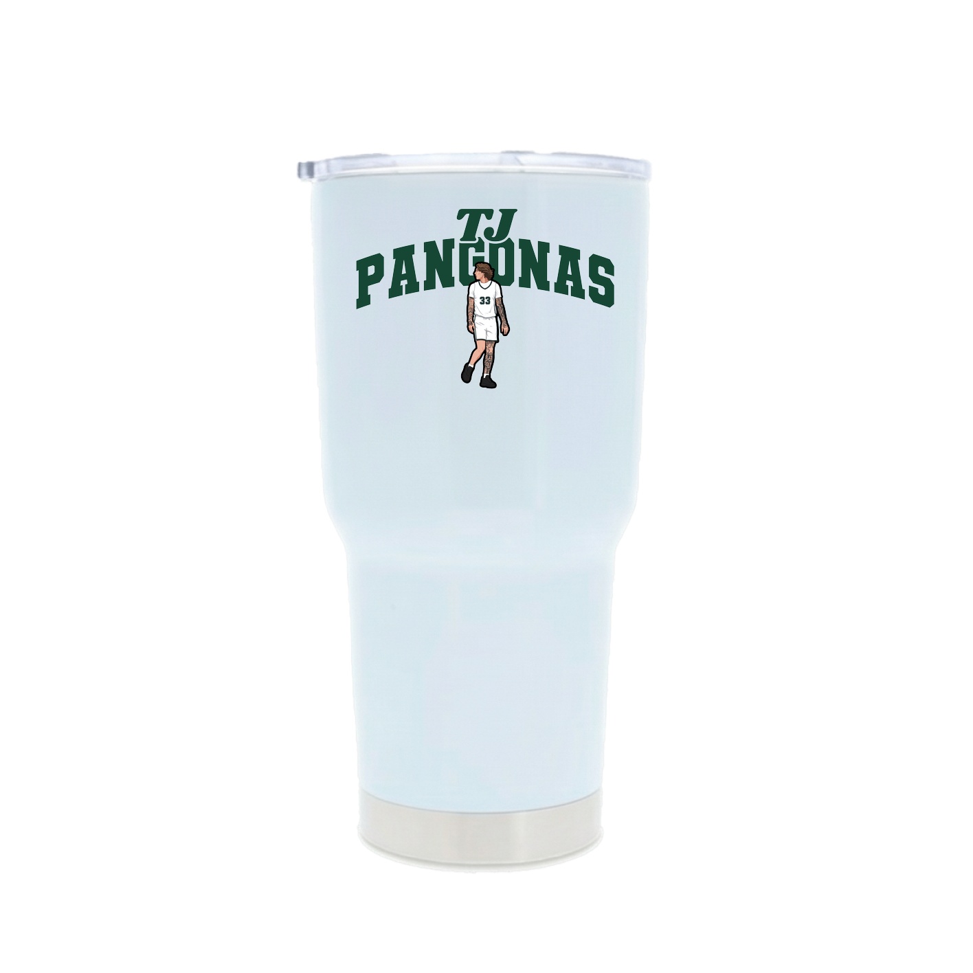 30oz Stainless Steel Tumbler — Signature Arch in White