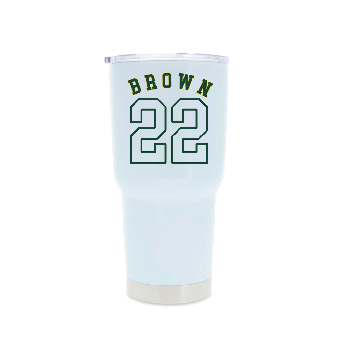 30oz Stainless Steel Tumbler — Shirsey Arch in White