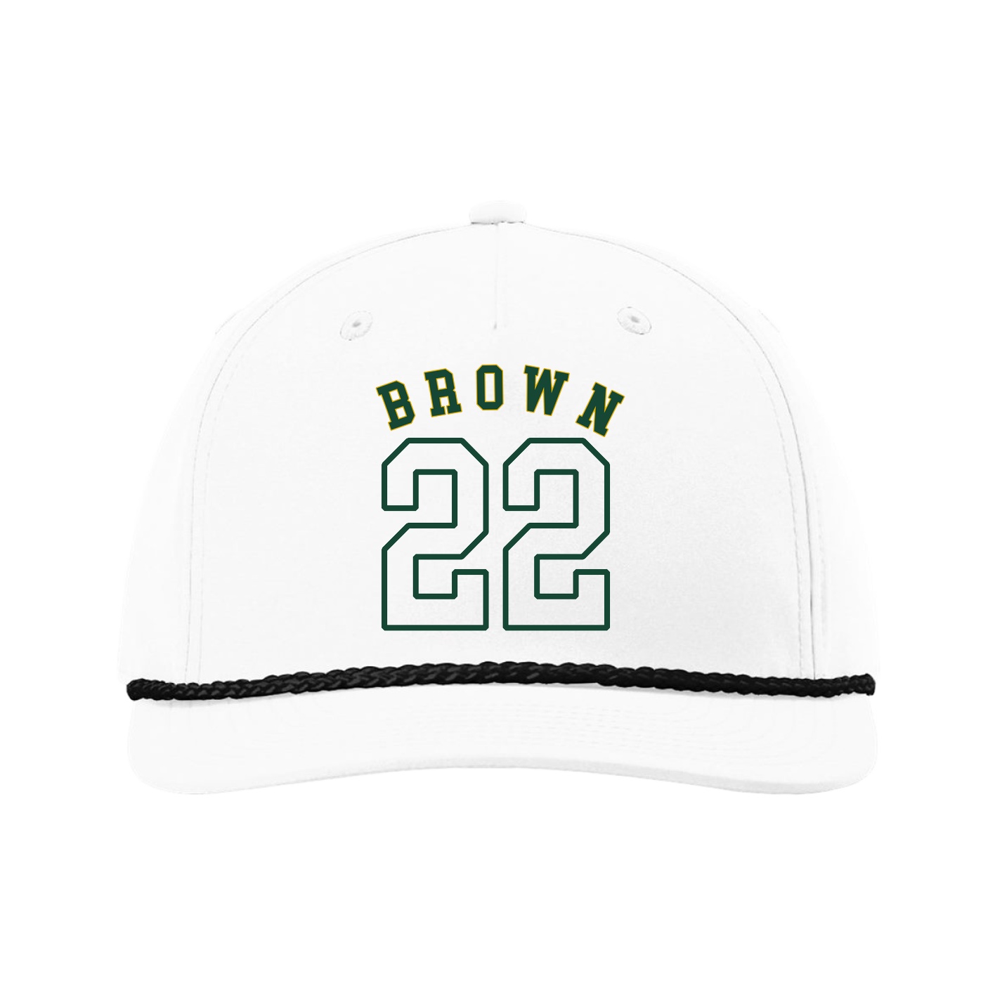 Five-Panel Classic Rope Cap — Shirsey Arch in White