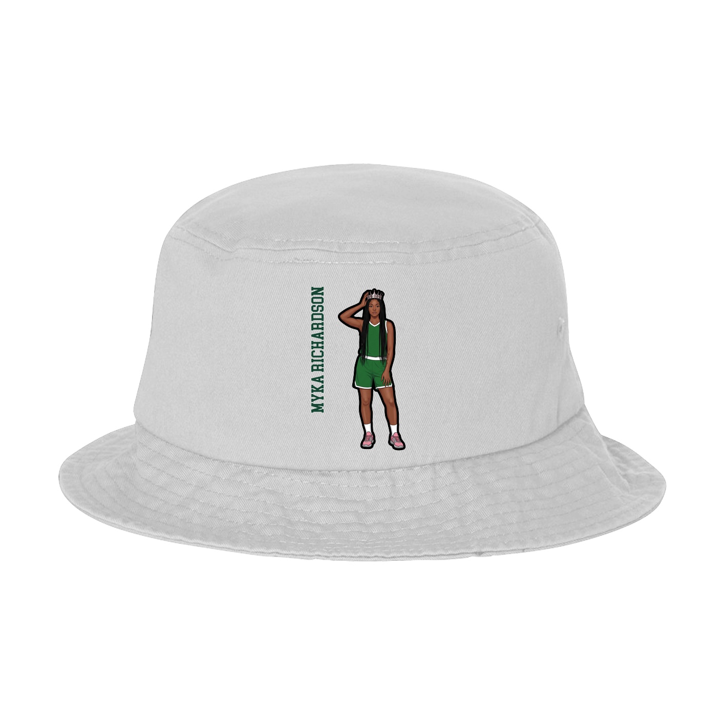 Bucket Cap — Name Vertical in White