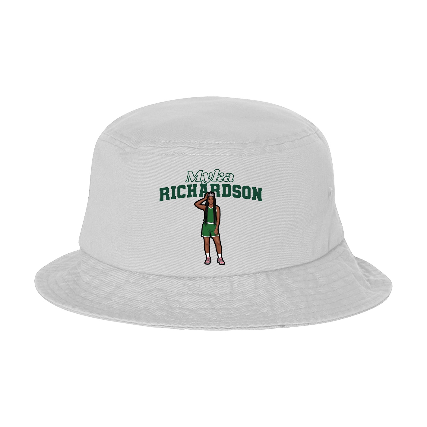 Bucket Cap — Name Arch in White