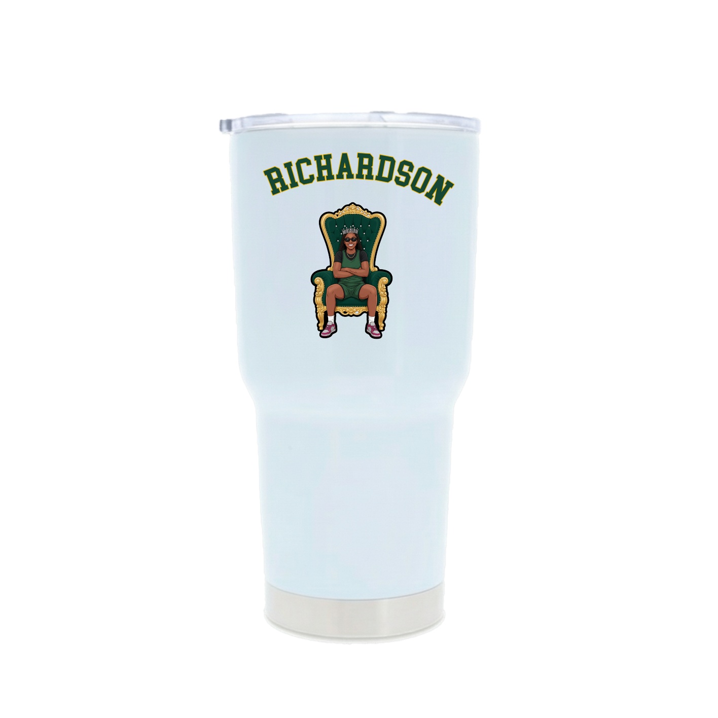 30oz Stainless Steel Tumbler — Shirsey Arch in White