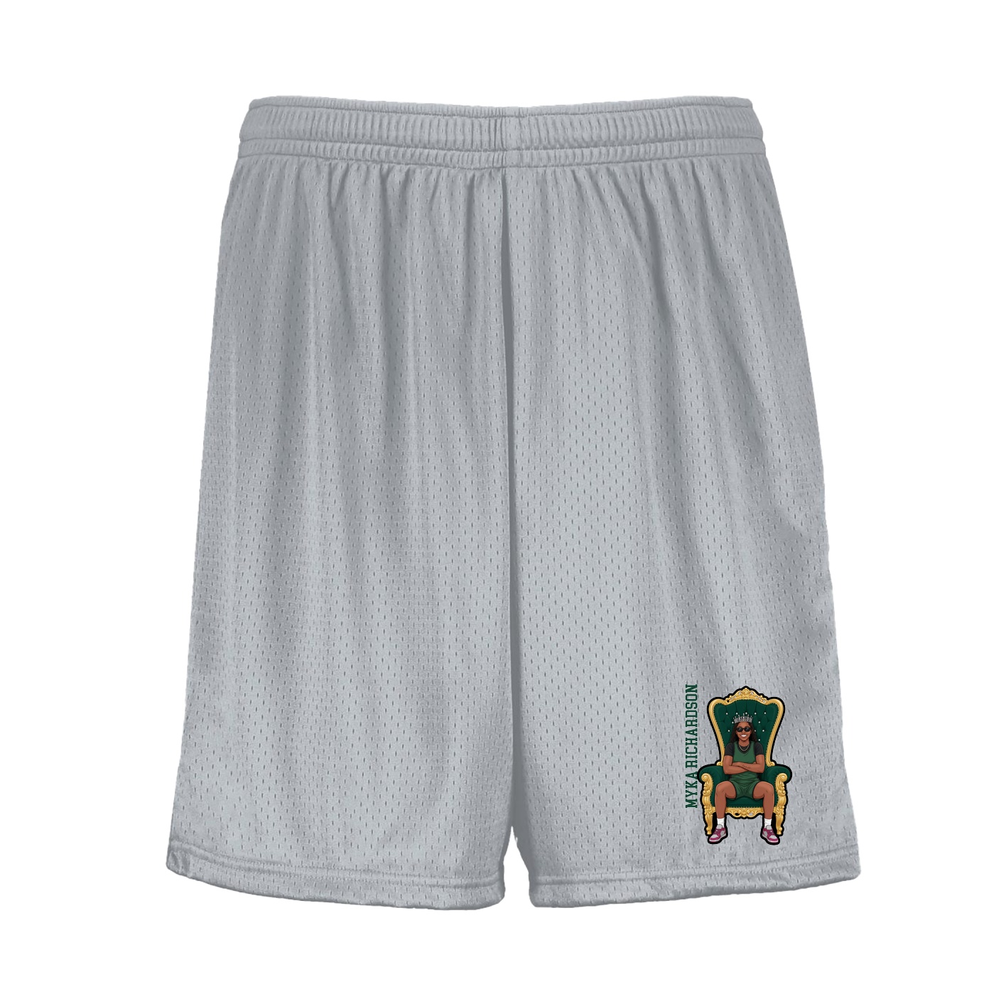 Shorts — Name Vertical in Silver