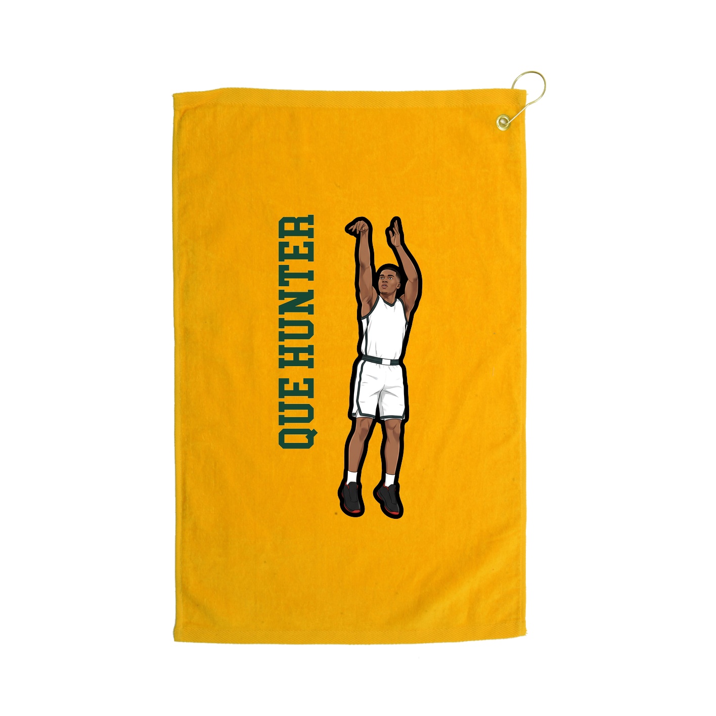 Golf Towel — Name Vertical in Gold
