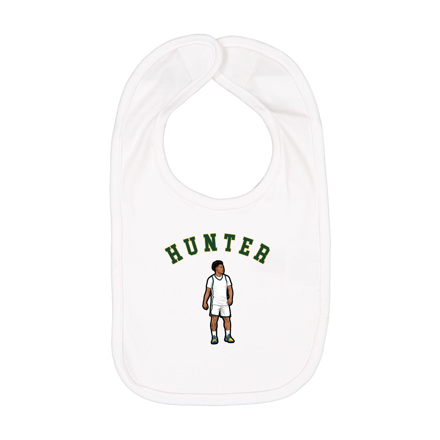 Infant Bib — Shirsey Arch in White