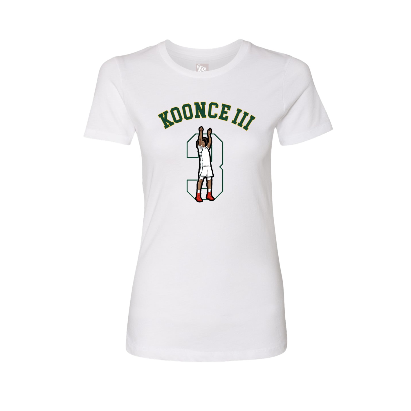 Fitted Women's Tee — Shirsey Arch in White
