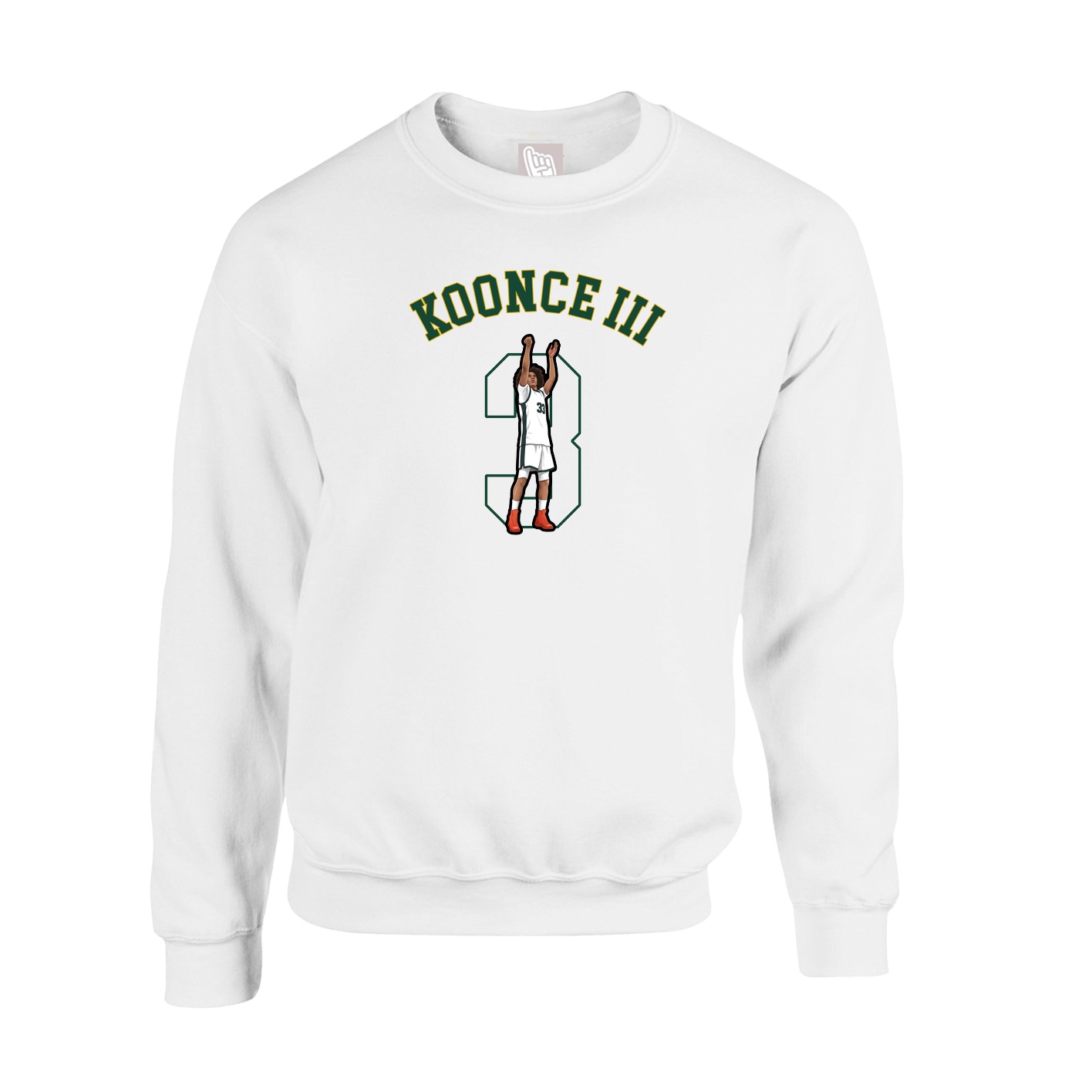 Fleece Crew — Shirsey Arch in White