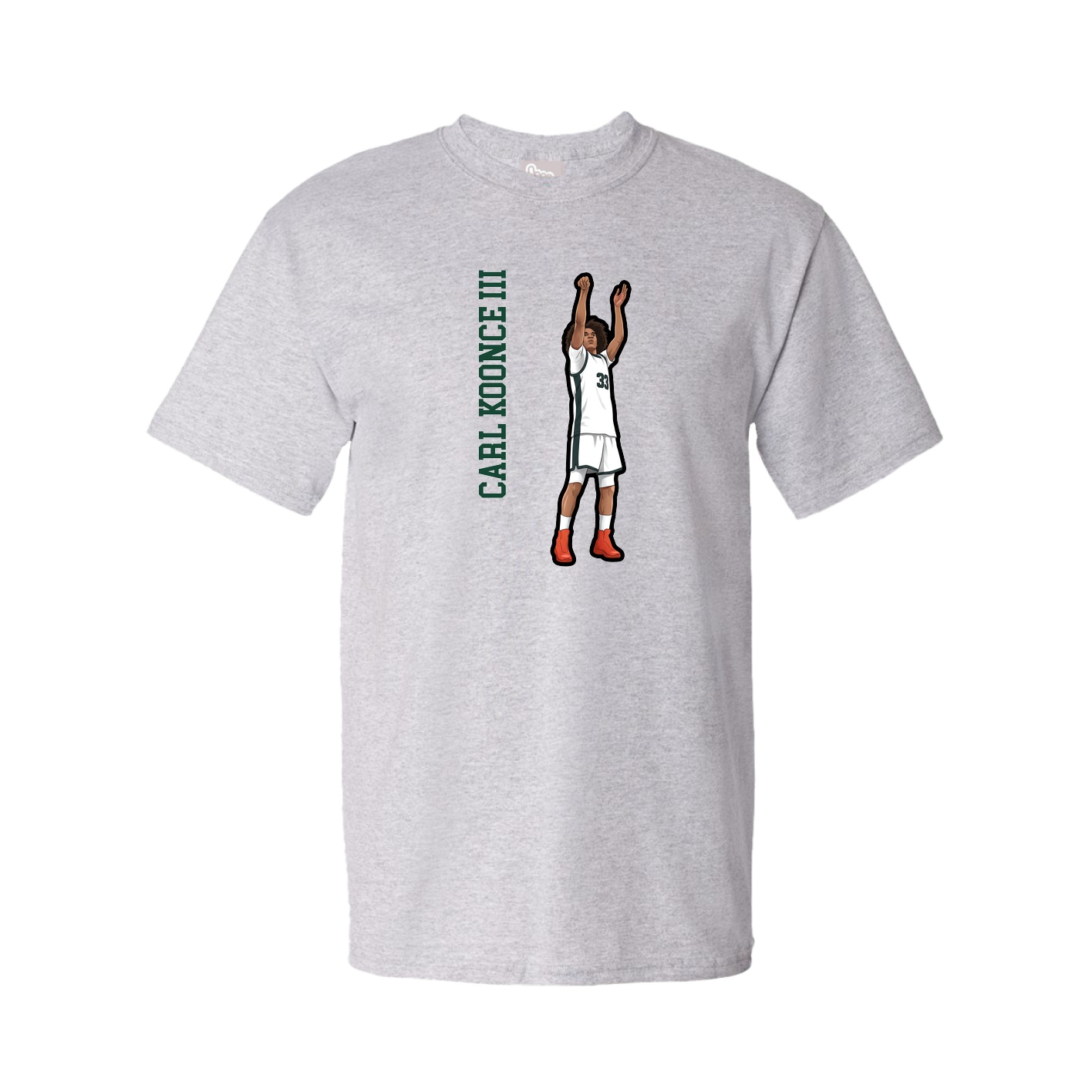 Tee — Name Vertical in Grey