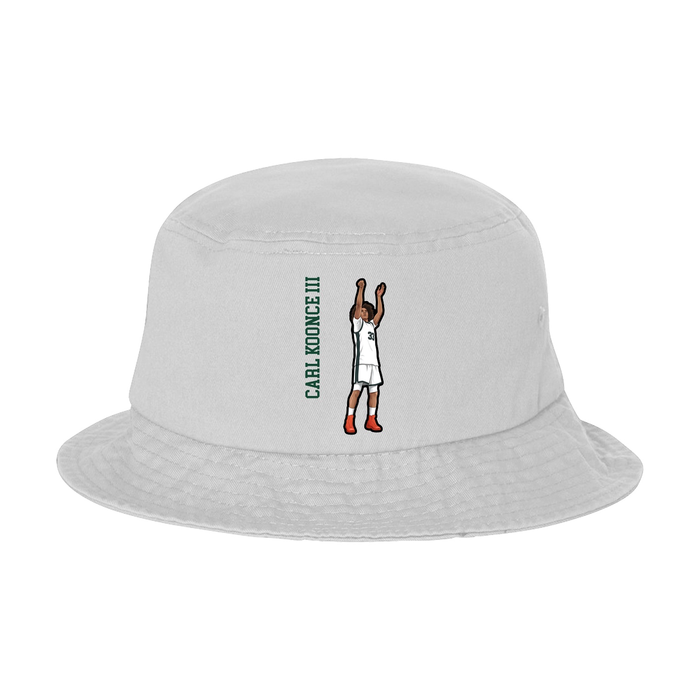 Bucket Cap — Name Vertical in White