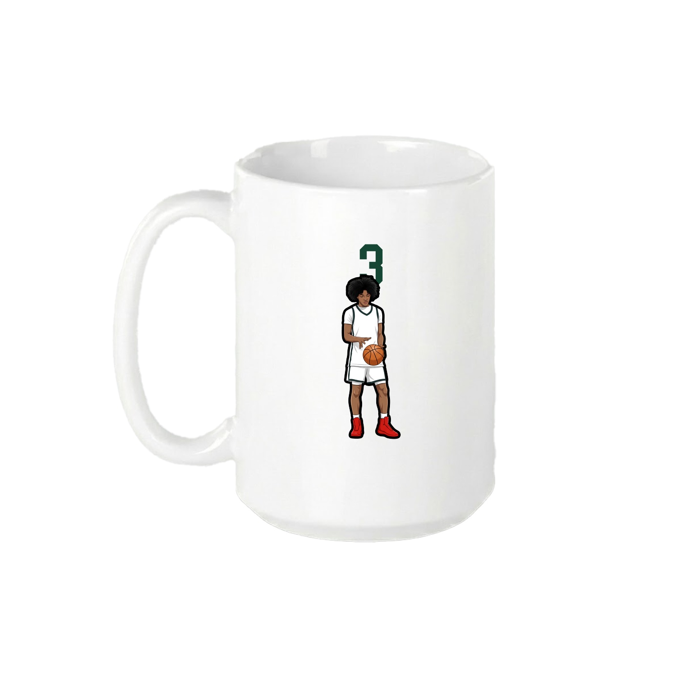 15oz Coffee Mug — Number Top in White