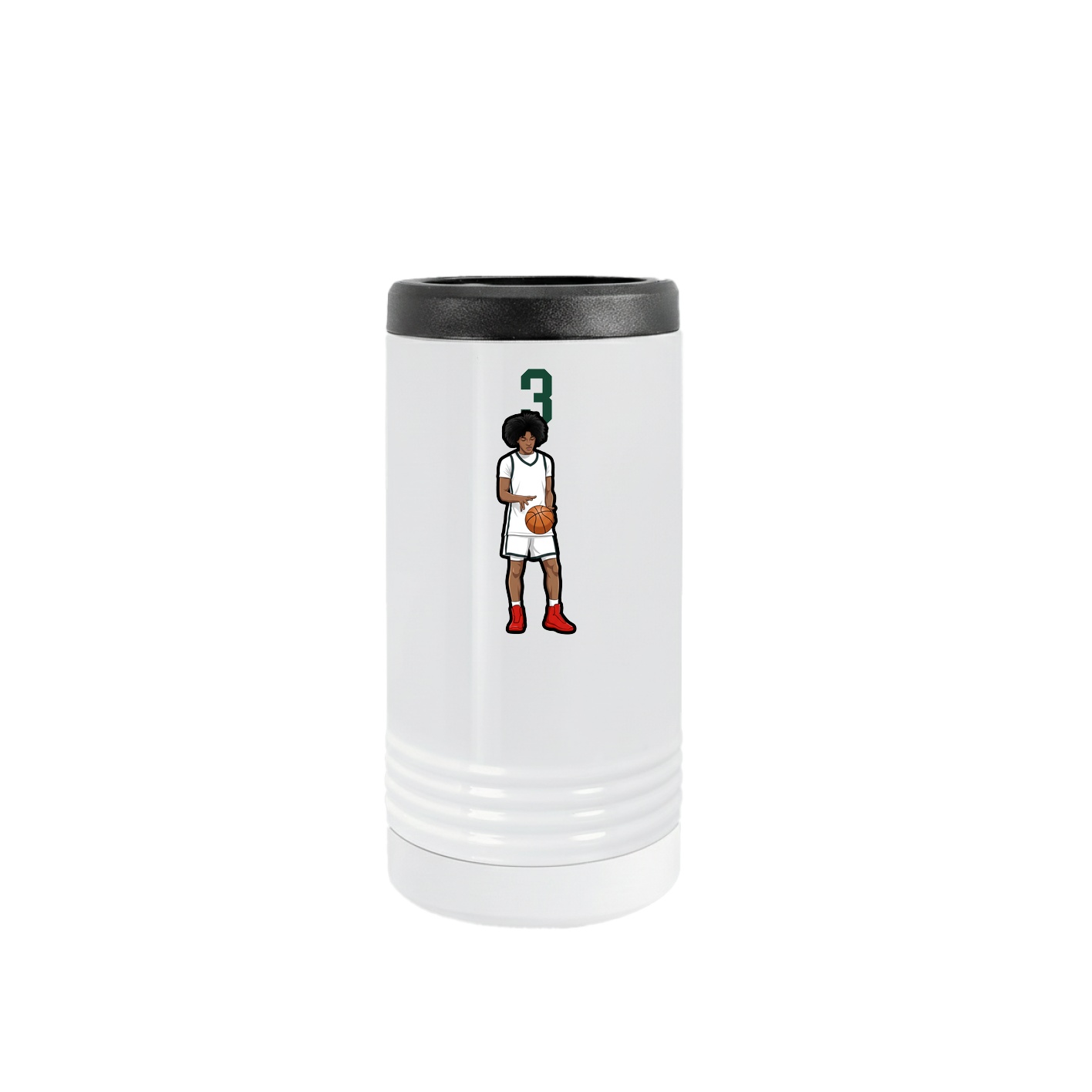 Slim Beverage Holder — Number Top in White