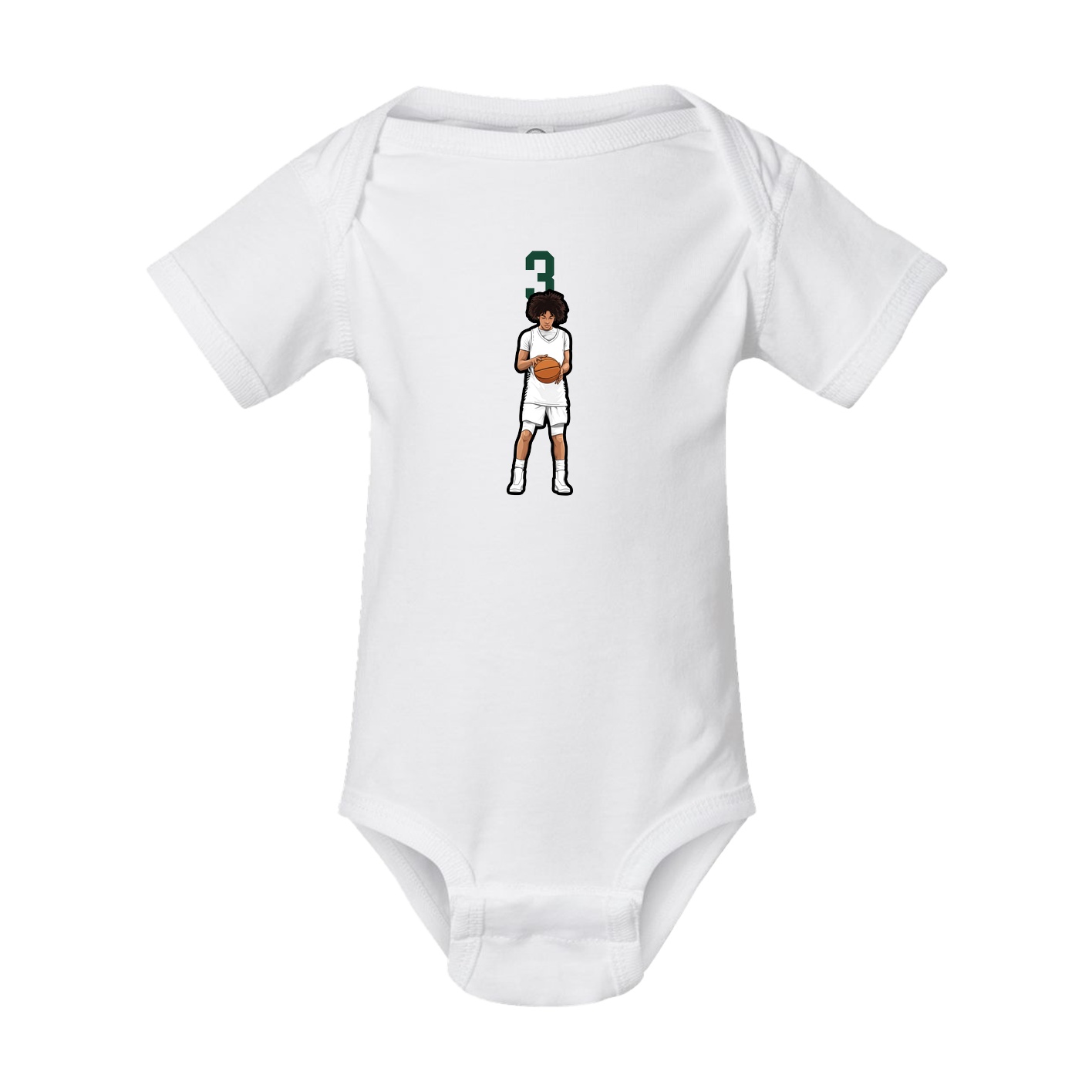 Baby Onesie — Number Top in White