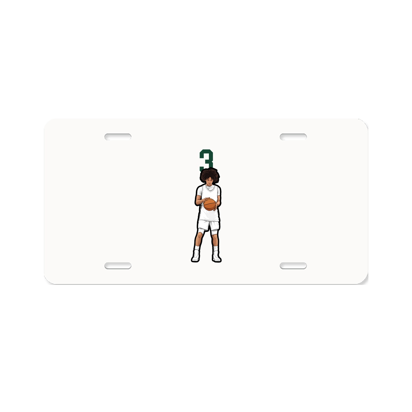 License Plate — Number Top in Classic