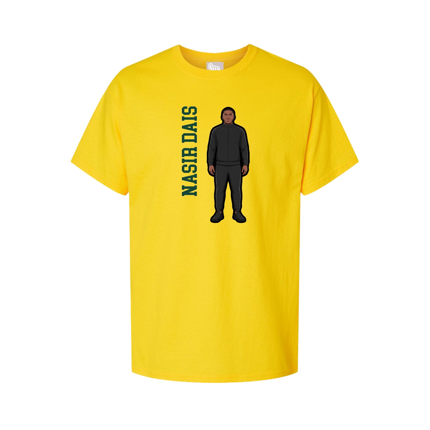 Youth Tee — Name Vertical in Gold