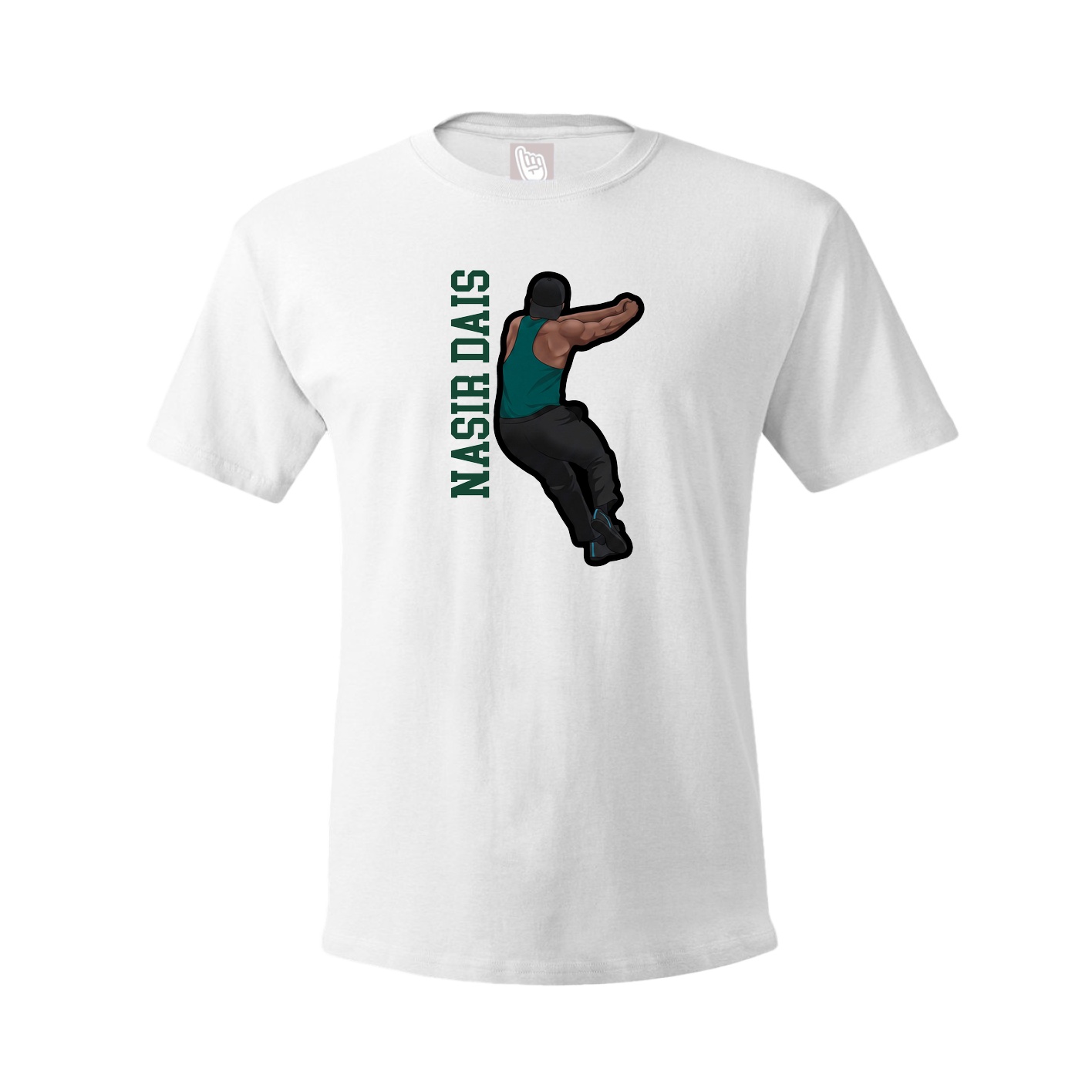 Youth Tee — Name Vertical in White