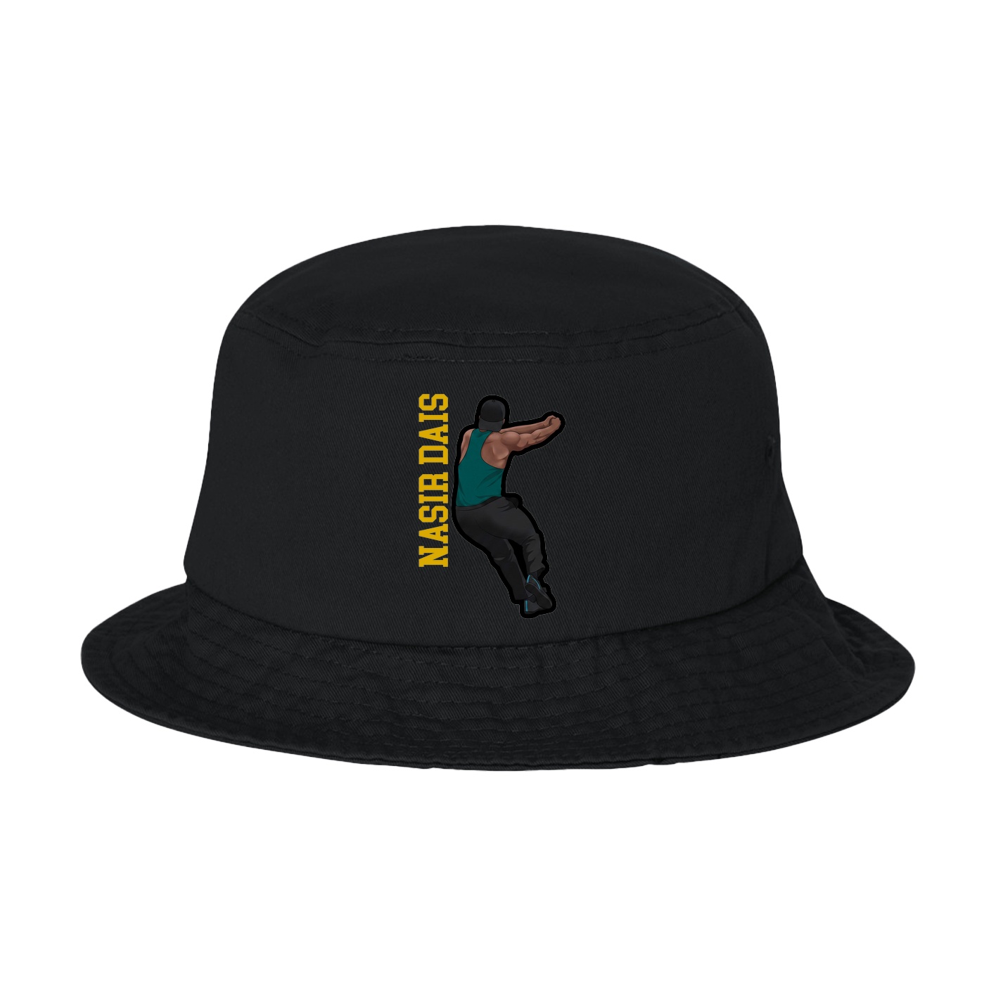 Bucket Cap — Name Vertical in Black