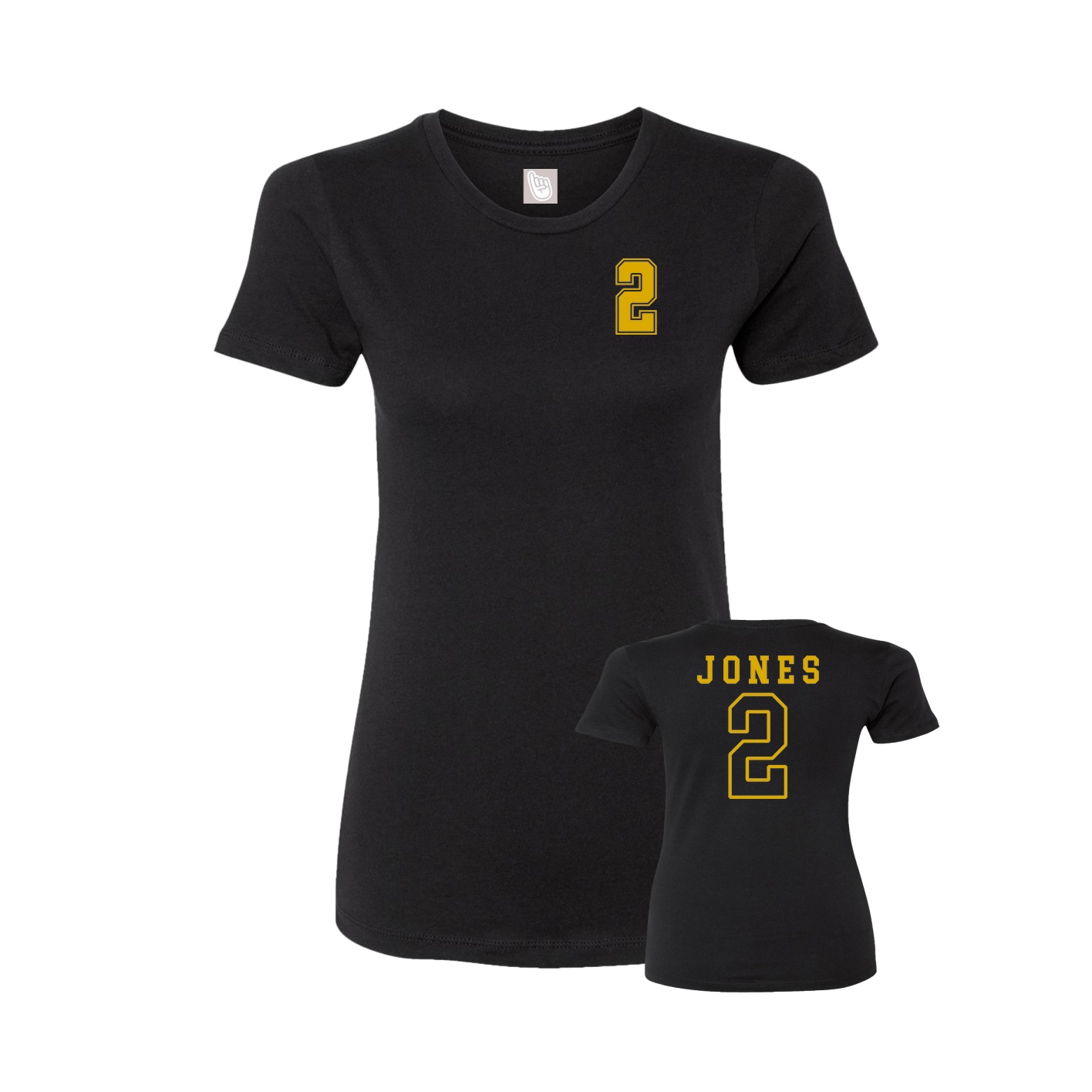 Womens Tee — Chest Back in Black