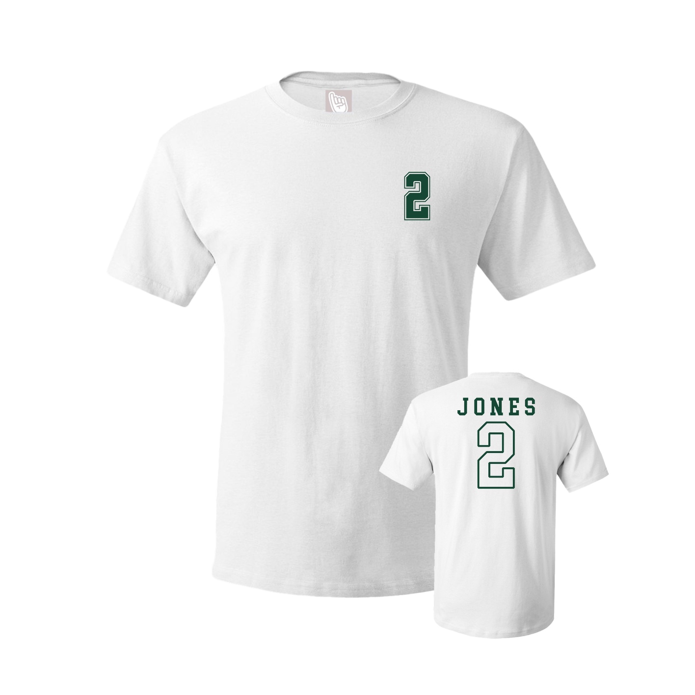 Youth Tee — Chest Back in White