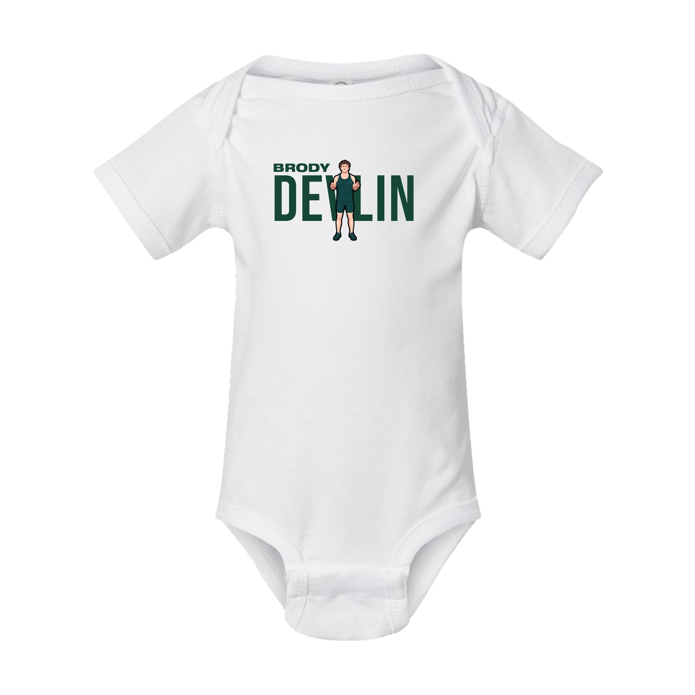 Baby Onesie — Player Name in White