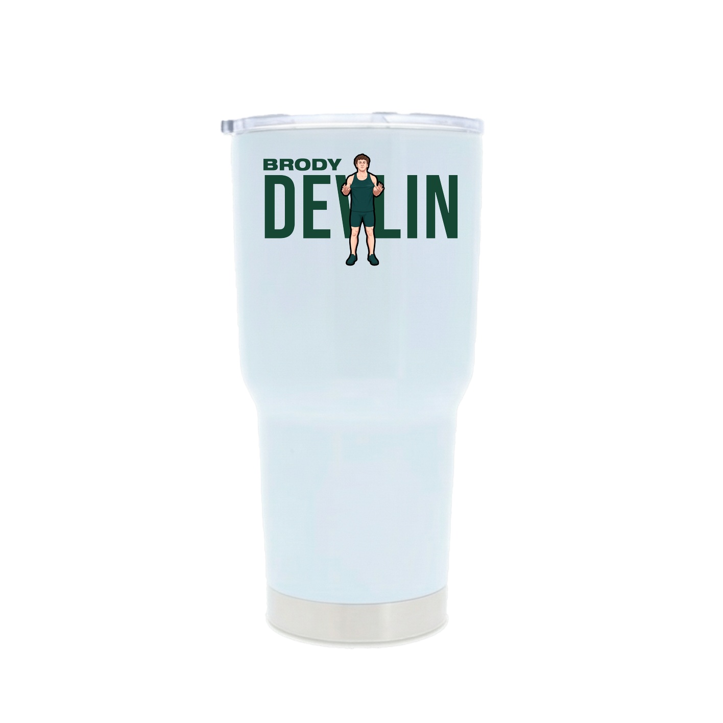 30oz Stainless Steel Tumbler — Player Name in White