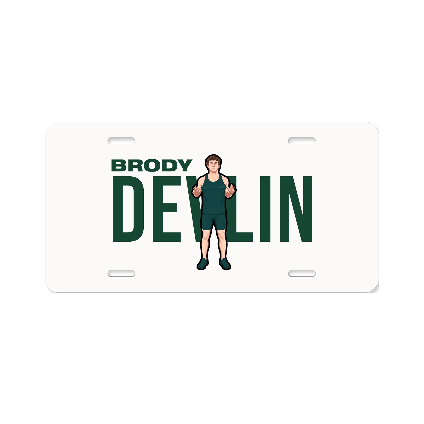 License Plate — Player Name in Classic
