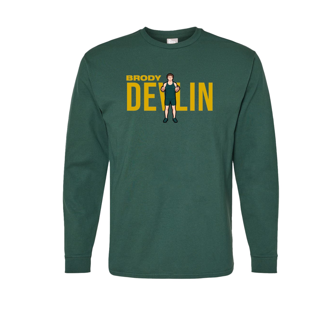 Long Sleeve Tee — Player Name in Green