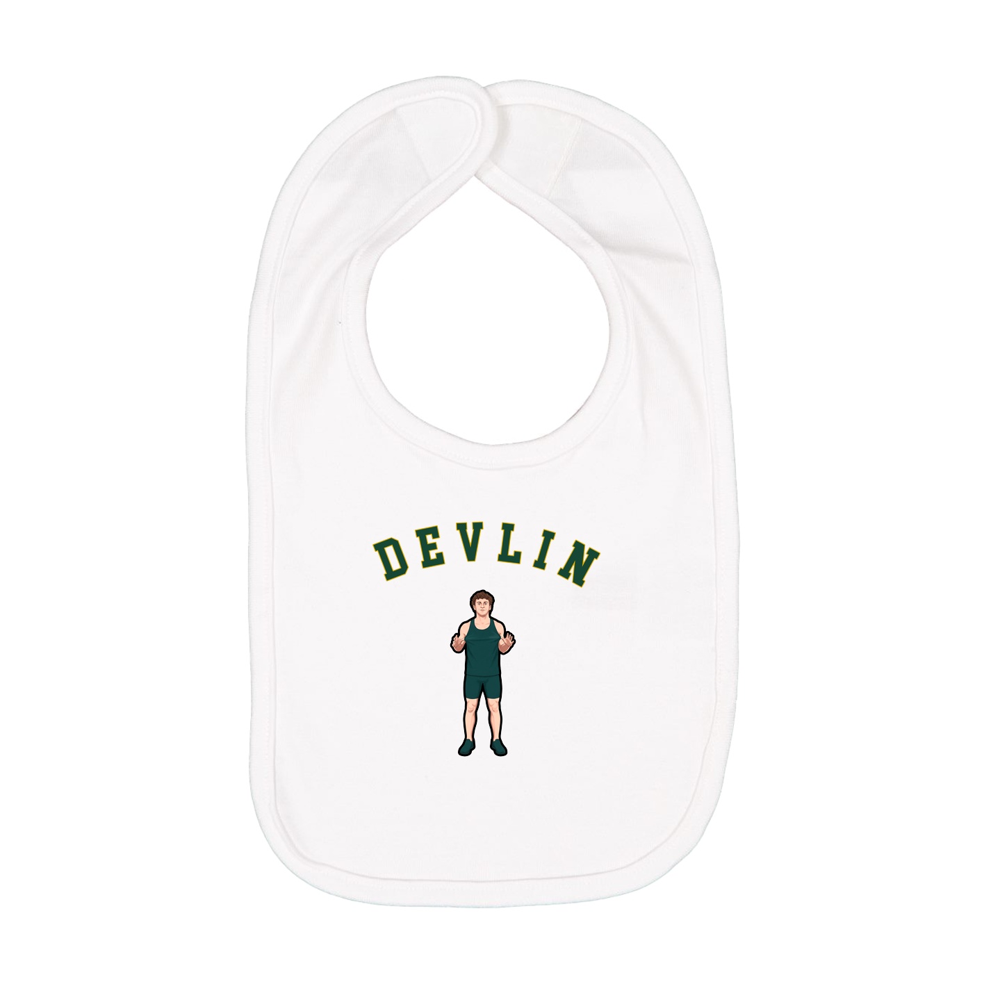 Infant Bib — Shirsey Arch in White