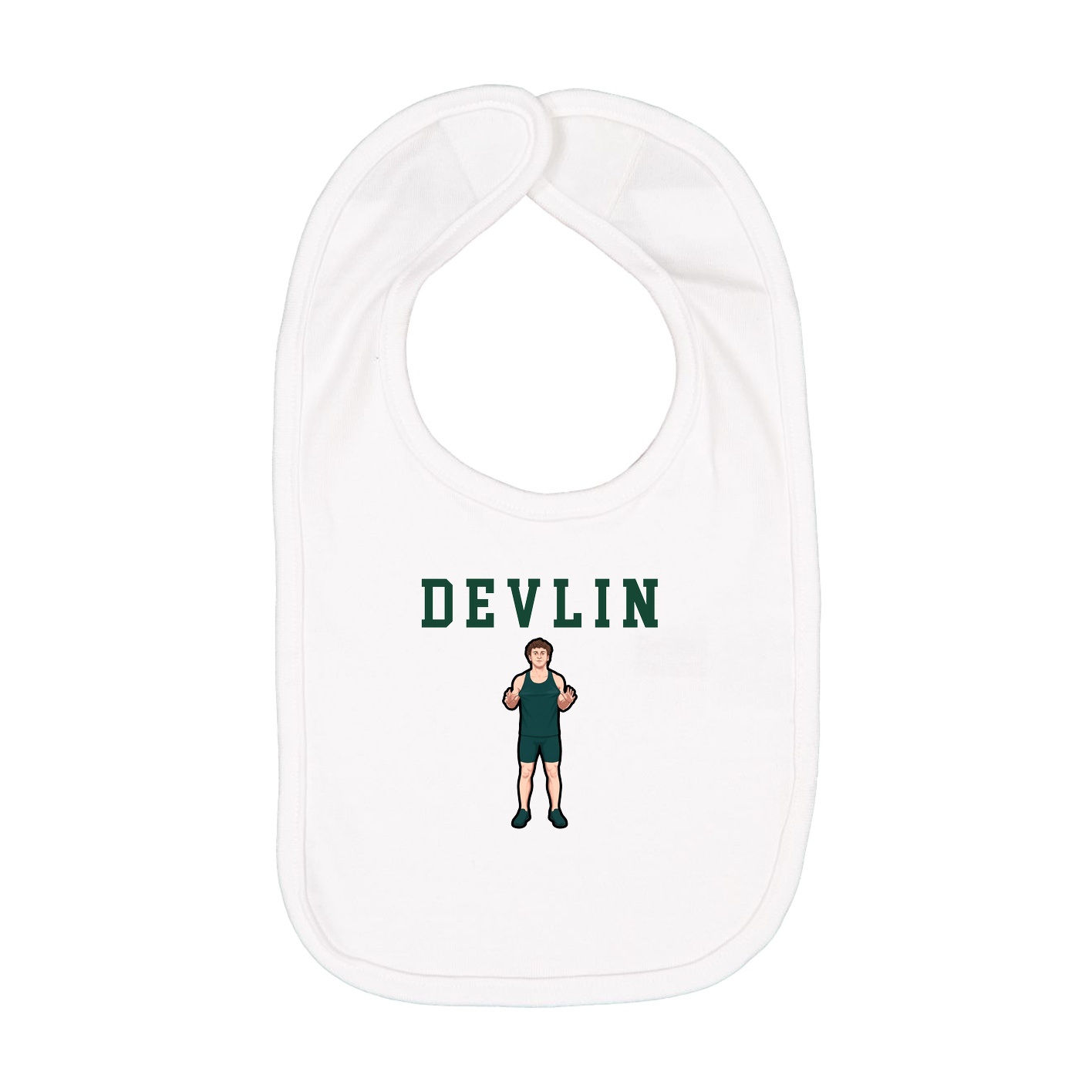 Infant Bib — Shirsey in White