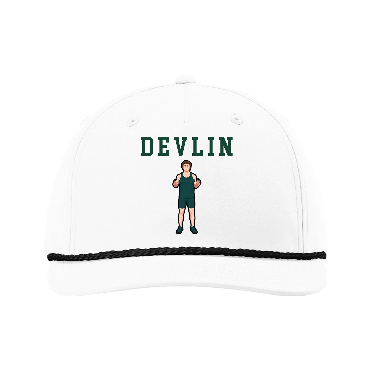 Five-Panel Classic Rope Cap — Shirsey in White