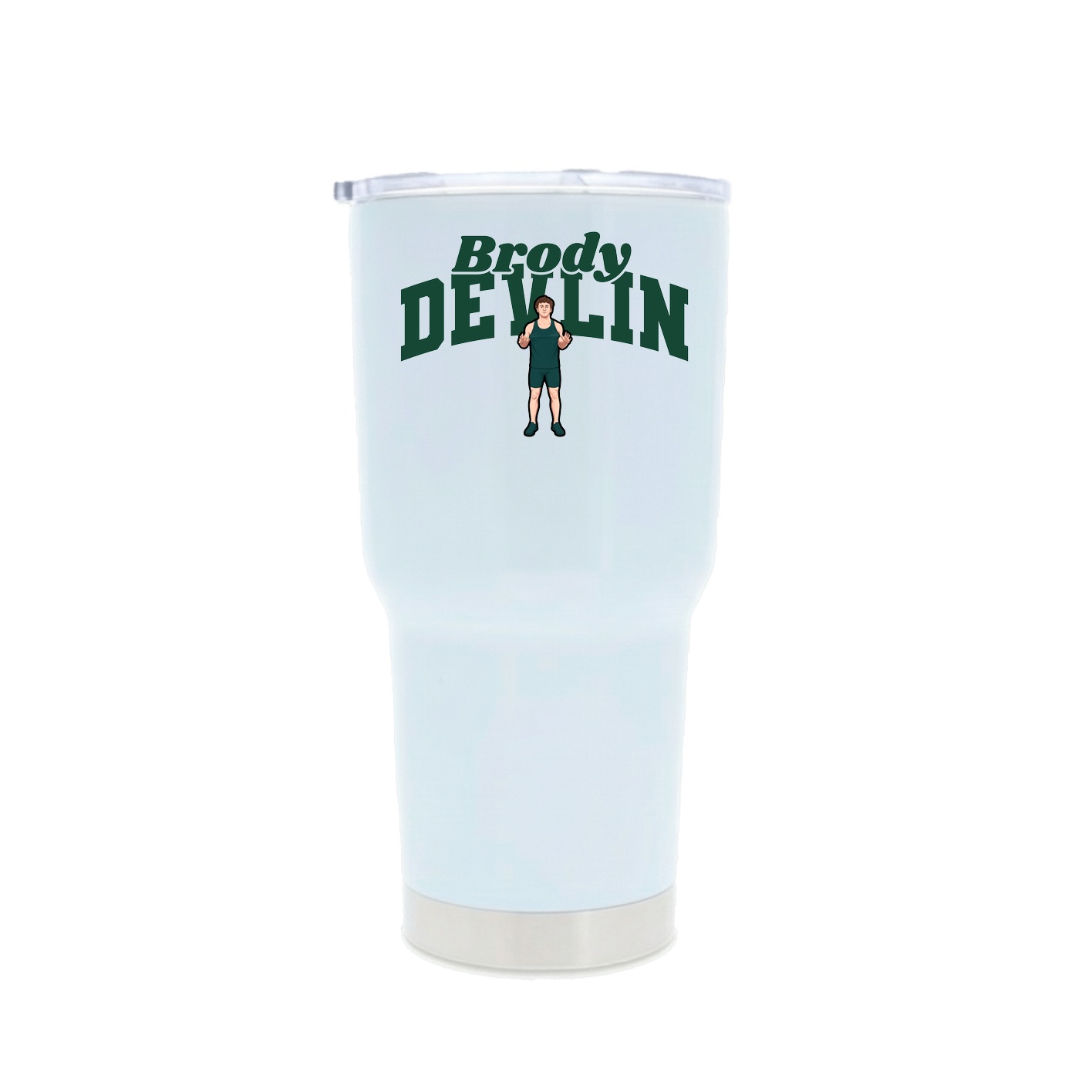 30oz Stainless Steel Tumbler — Signature Arch in White