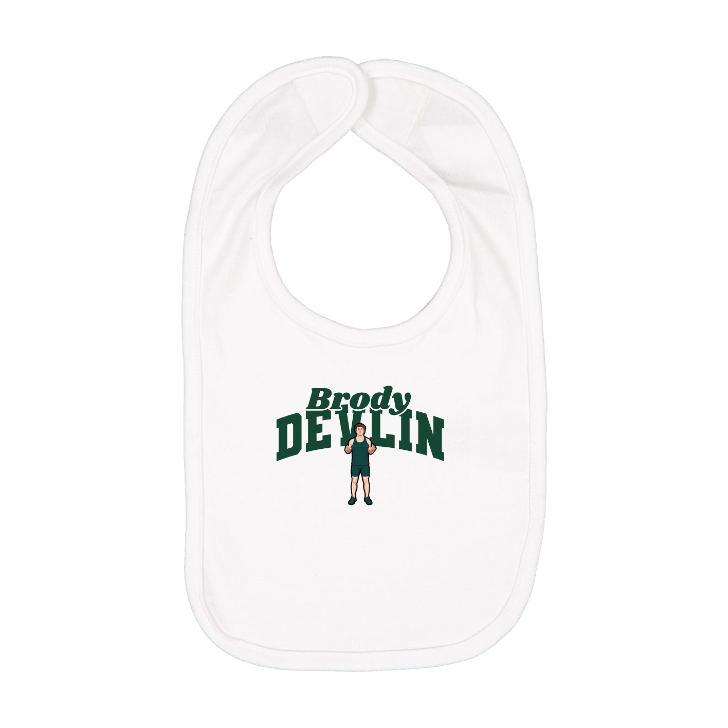 Infant Bib — Signature Arch in White