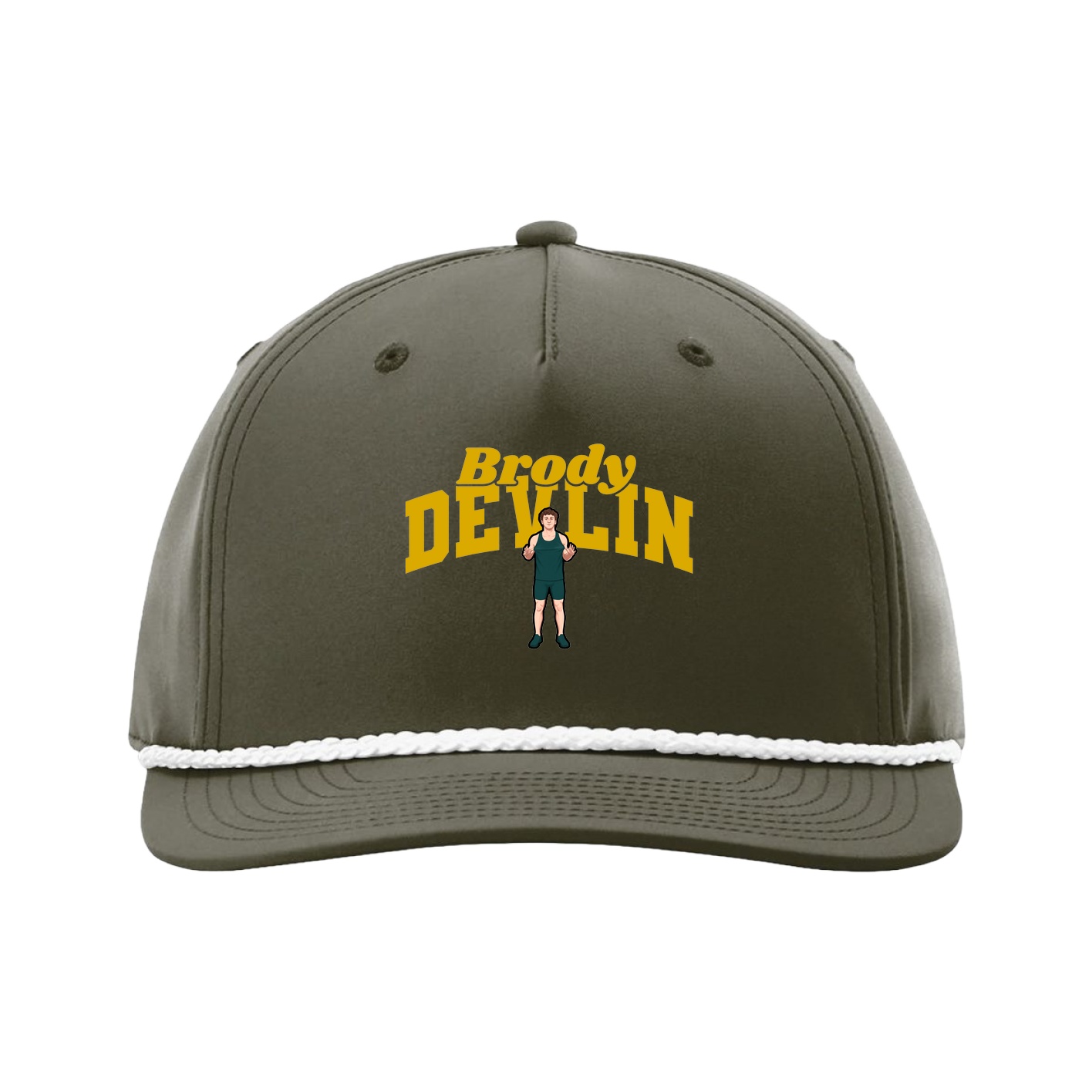 Five-Panel Classic Rope Cap — Signature Arch in Green