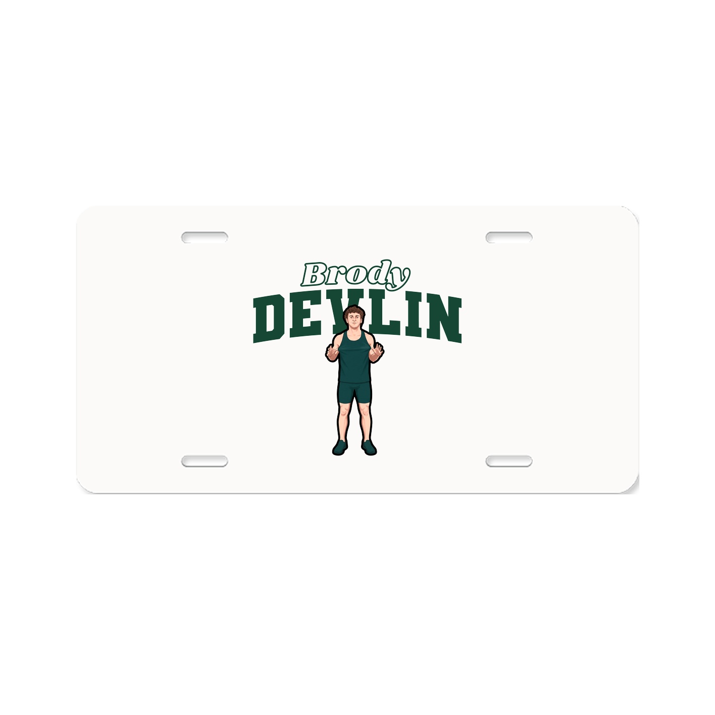 License Plate — Name Arch in Classic