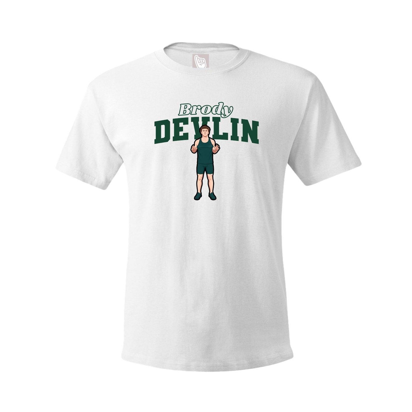 Youth Tee — Name Arch in White