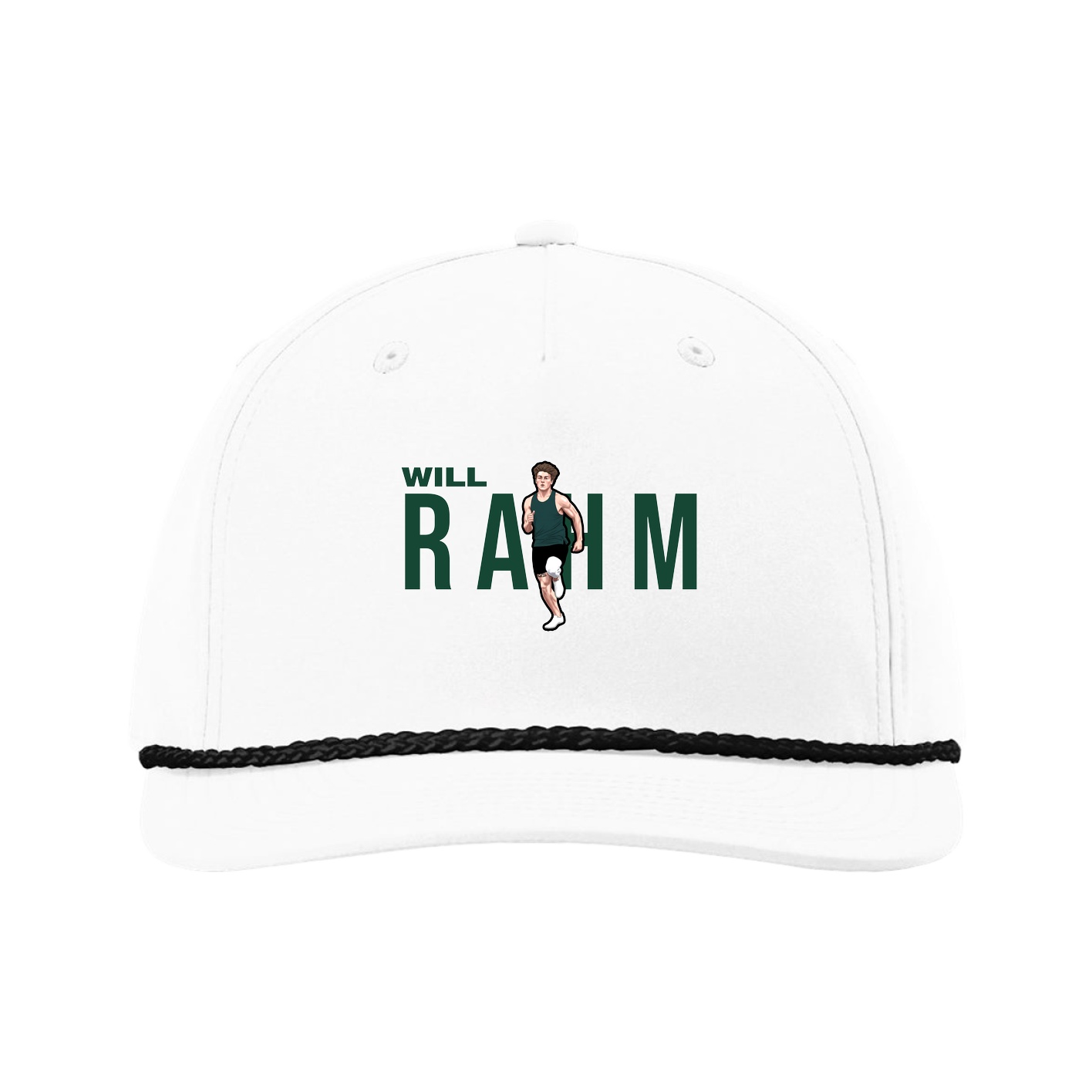 Five-Panel Classic Rope Cap — Player Name in White