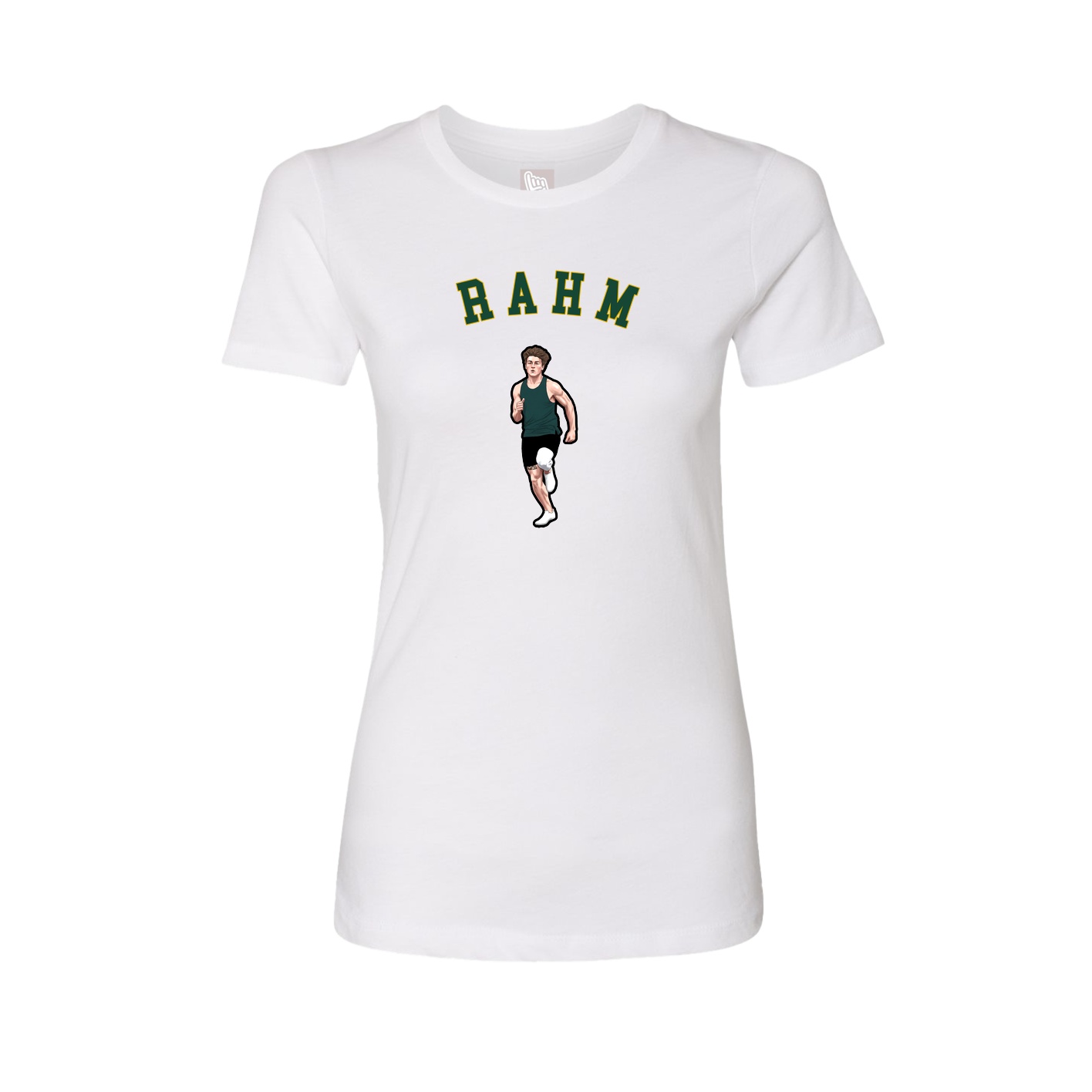 Fitted Women's Tee — Shirsey Arch in White