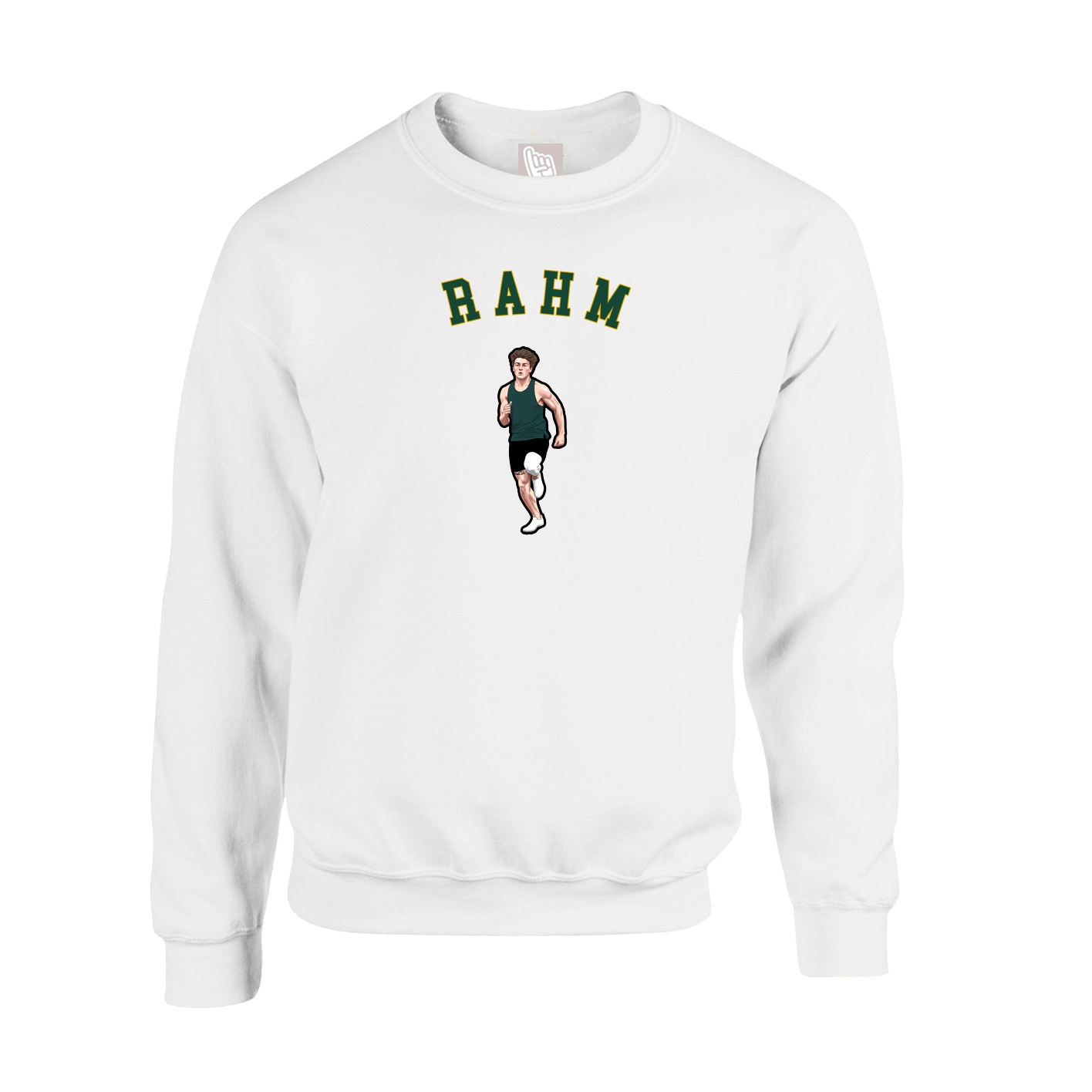 Fleece Crew — Shirsey Arch in White