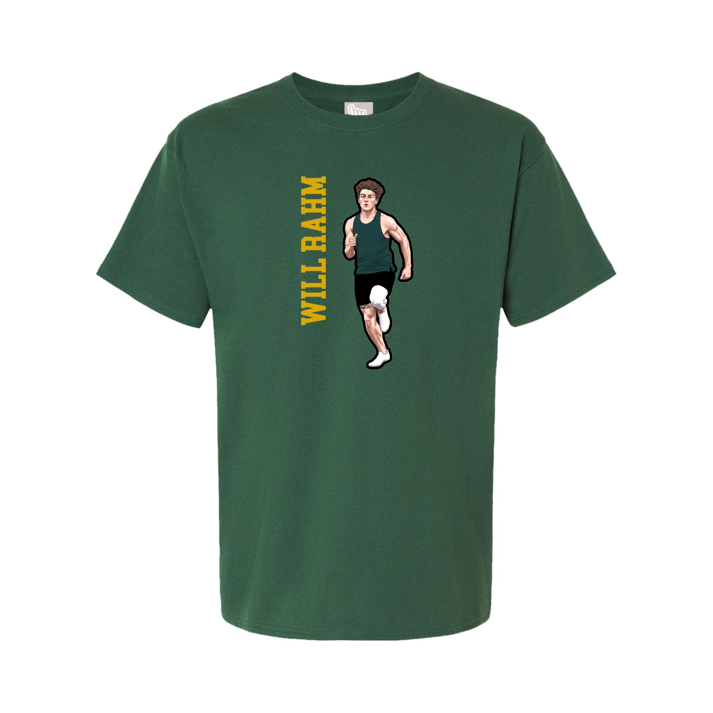 Tee — Name Vertical in Green