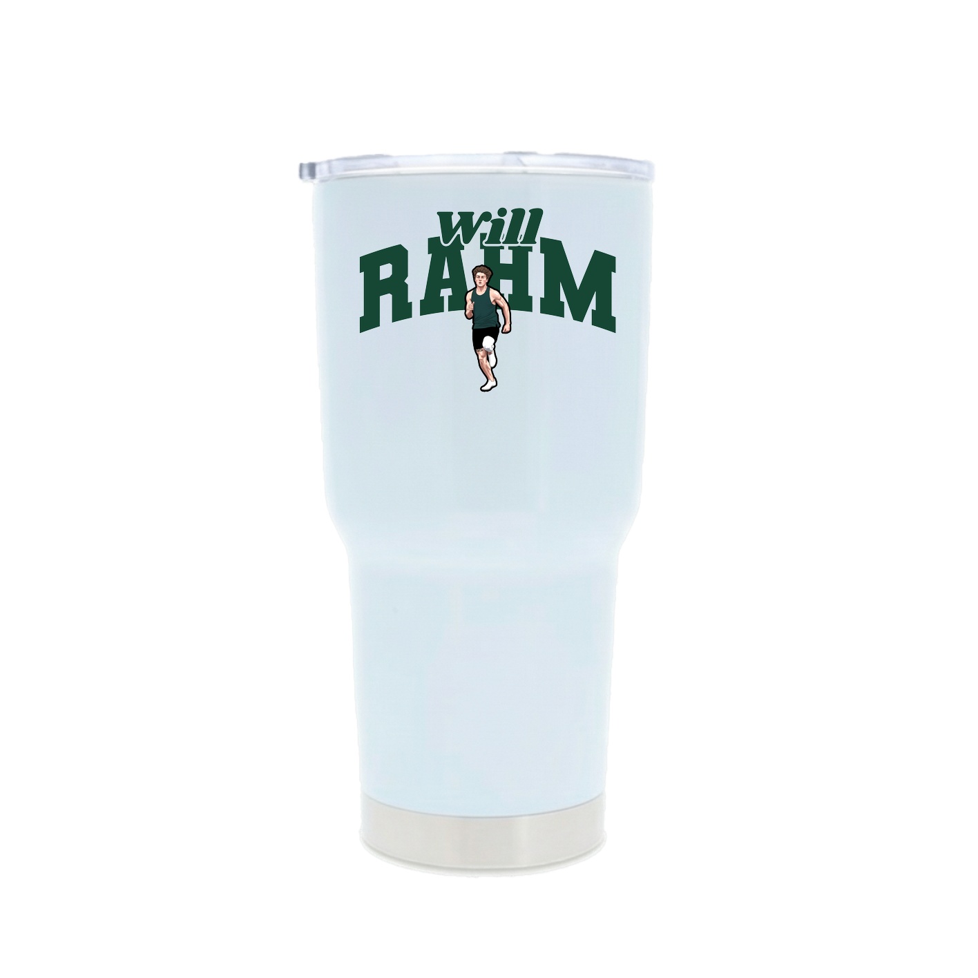 30oz Stainless Steel Tumbler — Signature Arch in White
