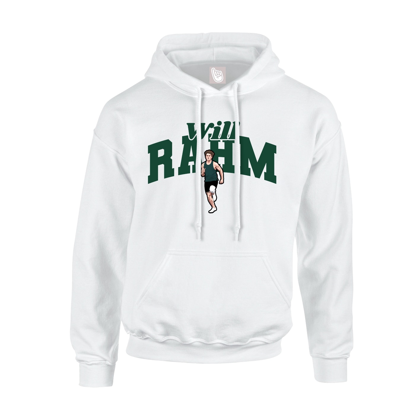 Youth Hoodie — Signature Arch in White