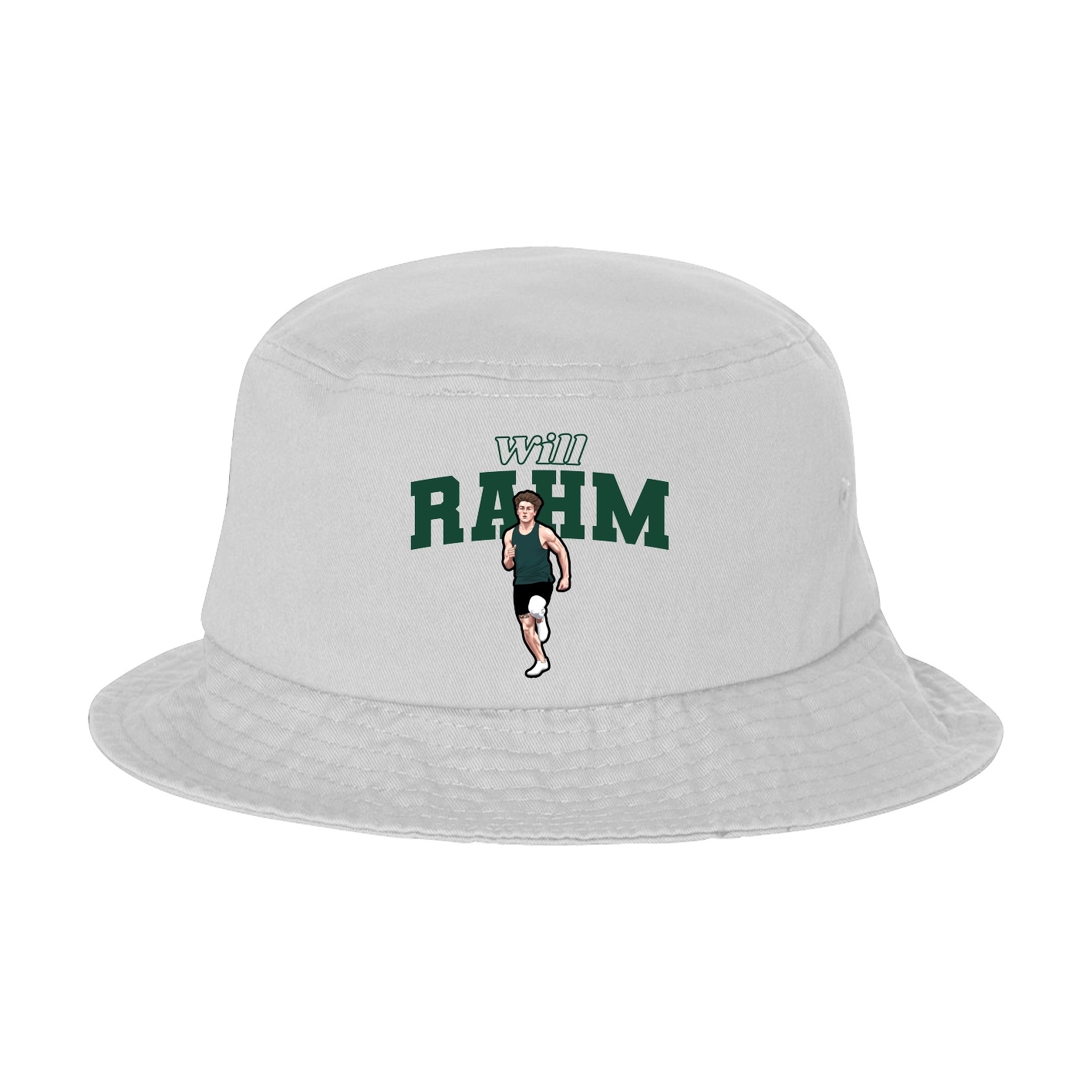 Bucket Cap — Name Arch in White