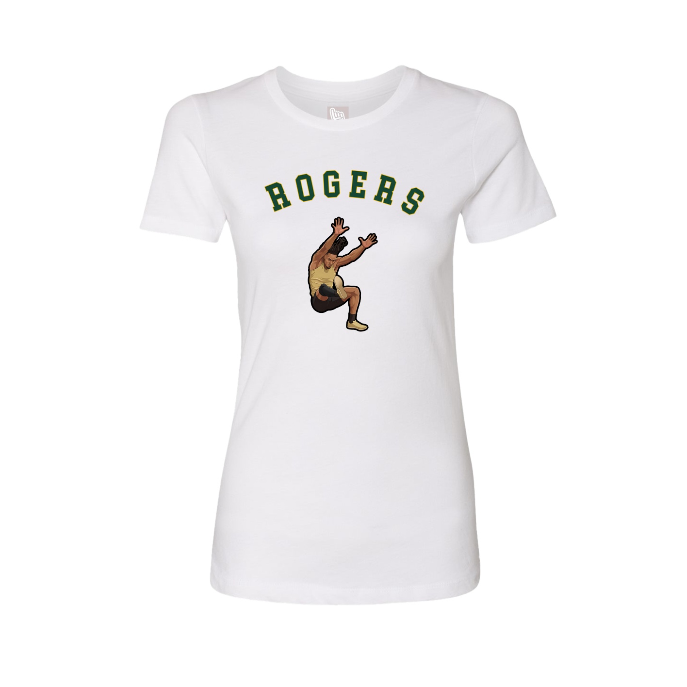 Fitted Women's Tee — Shirsey Arch in White
