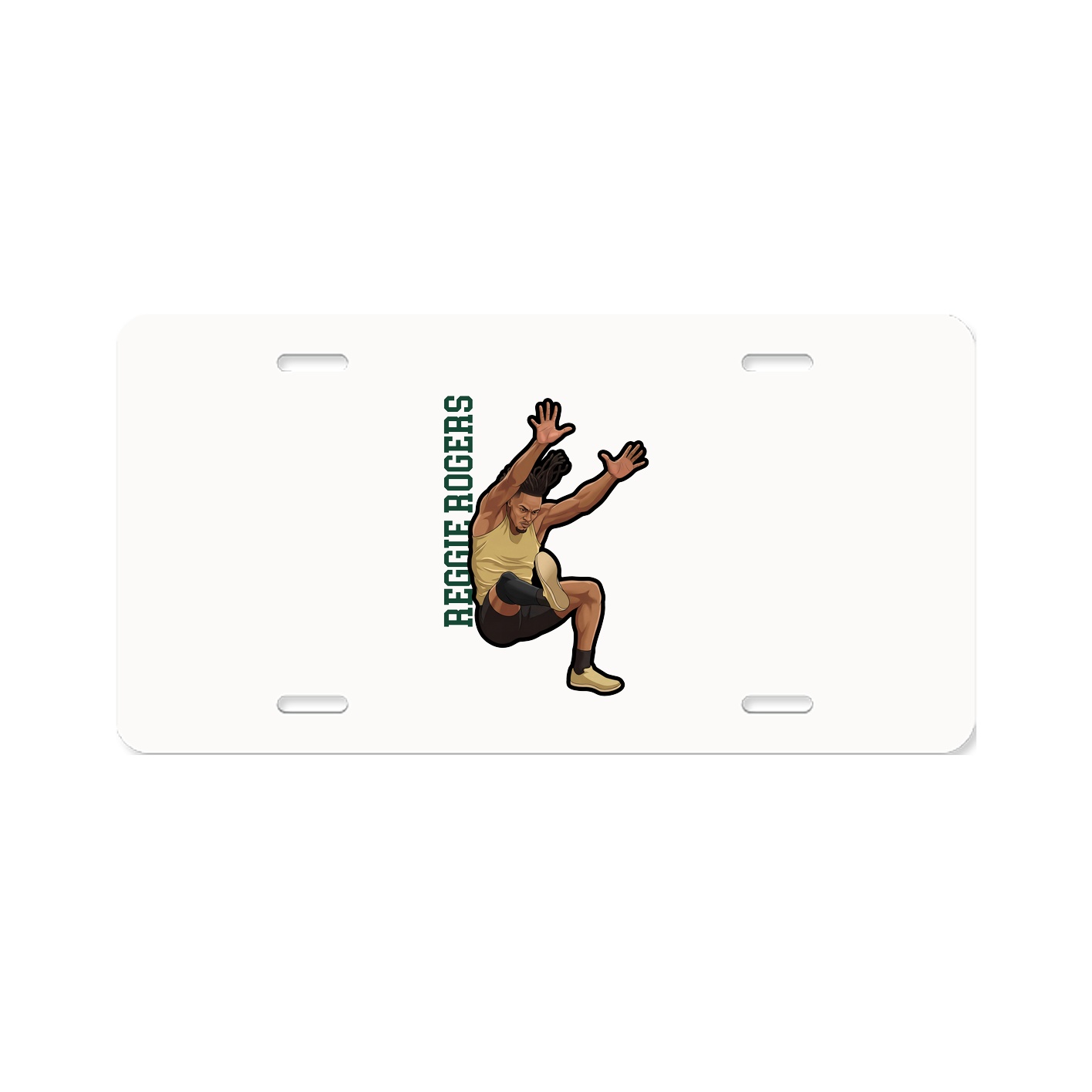 License Plate — Name Vertical in Classic