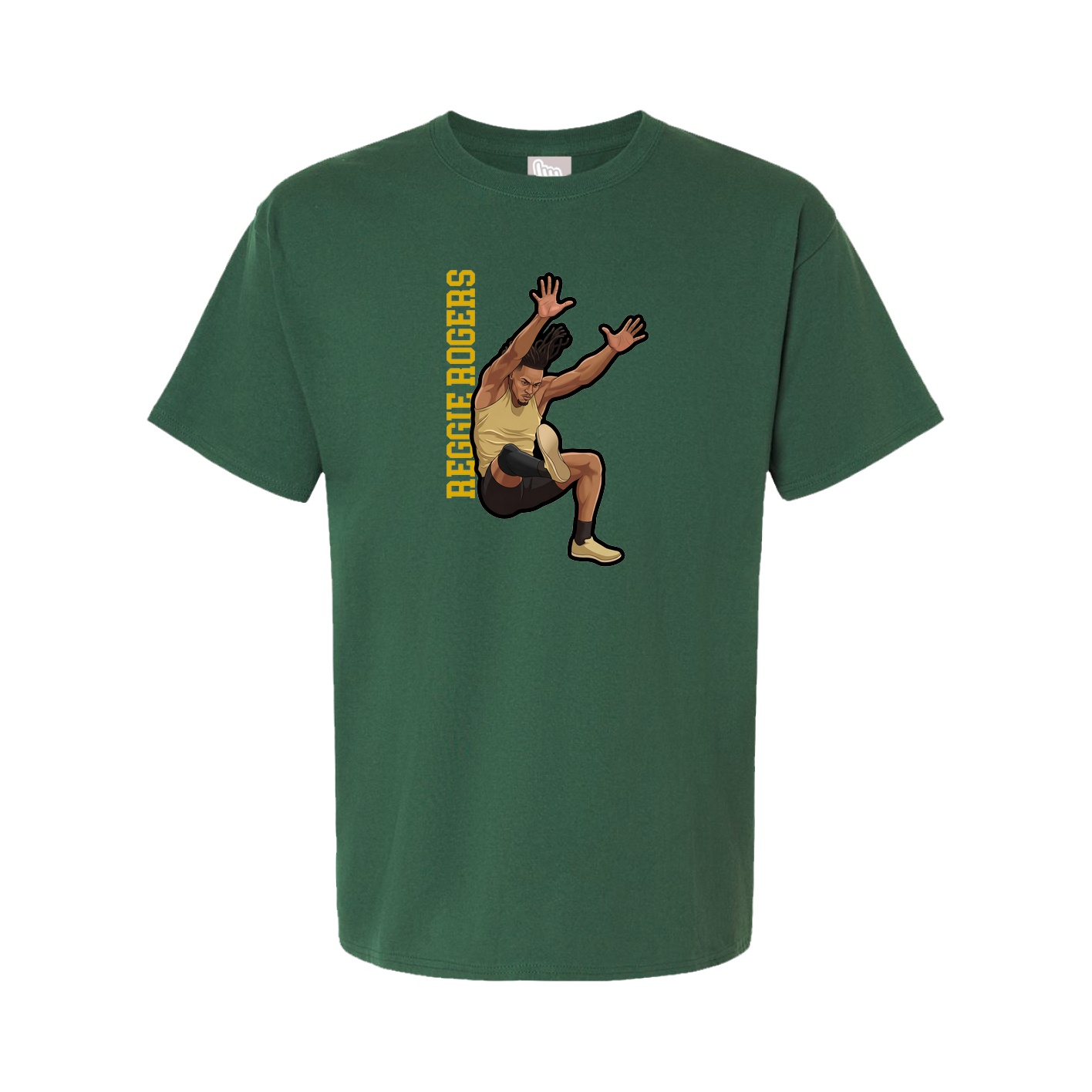 Tee — Name Vertical in Green