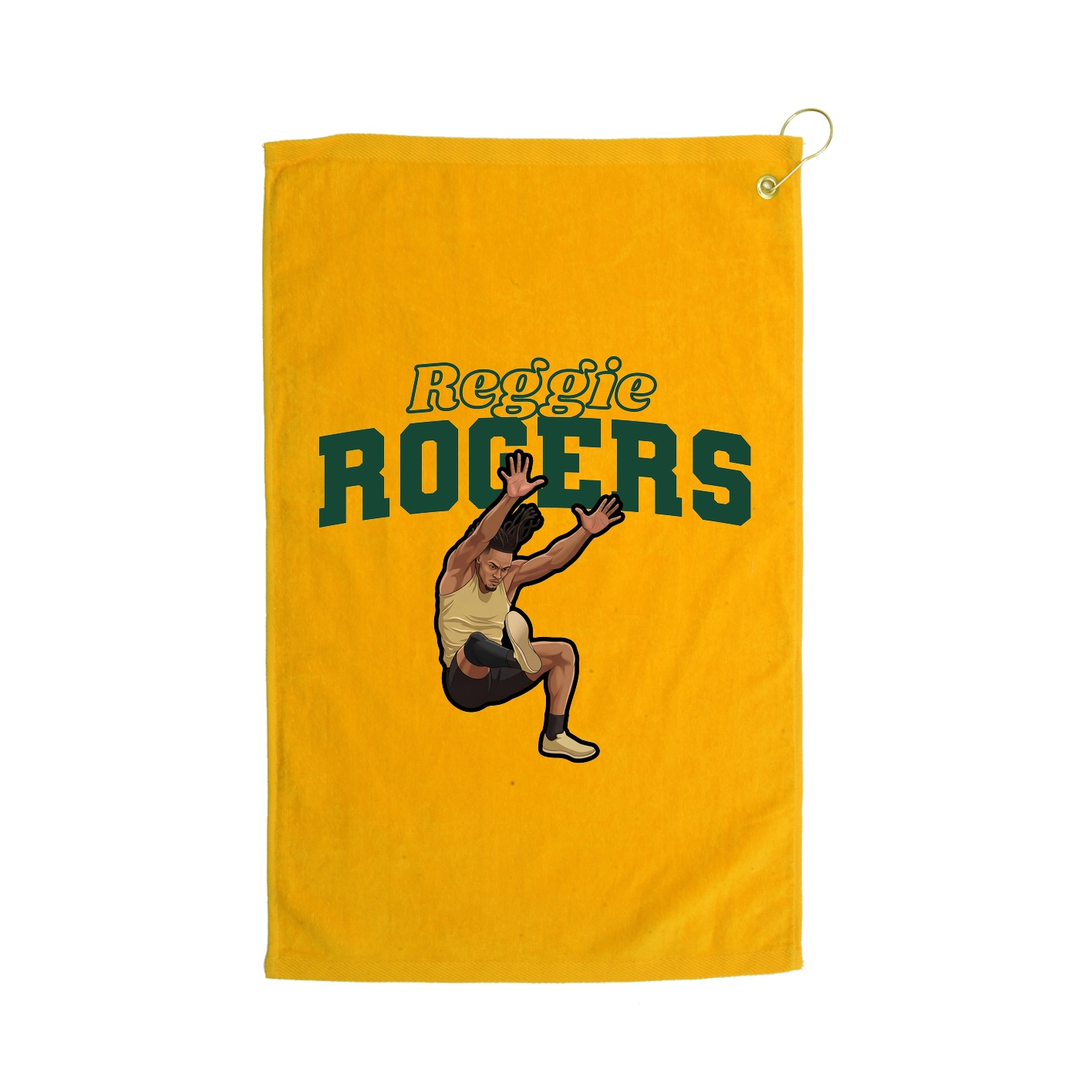 Golf Towel — Name Arch in Gold